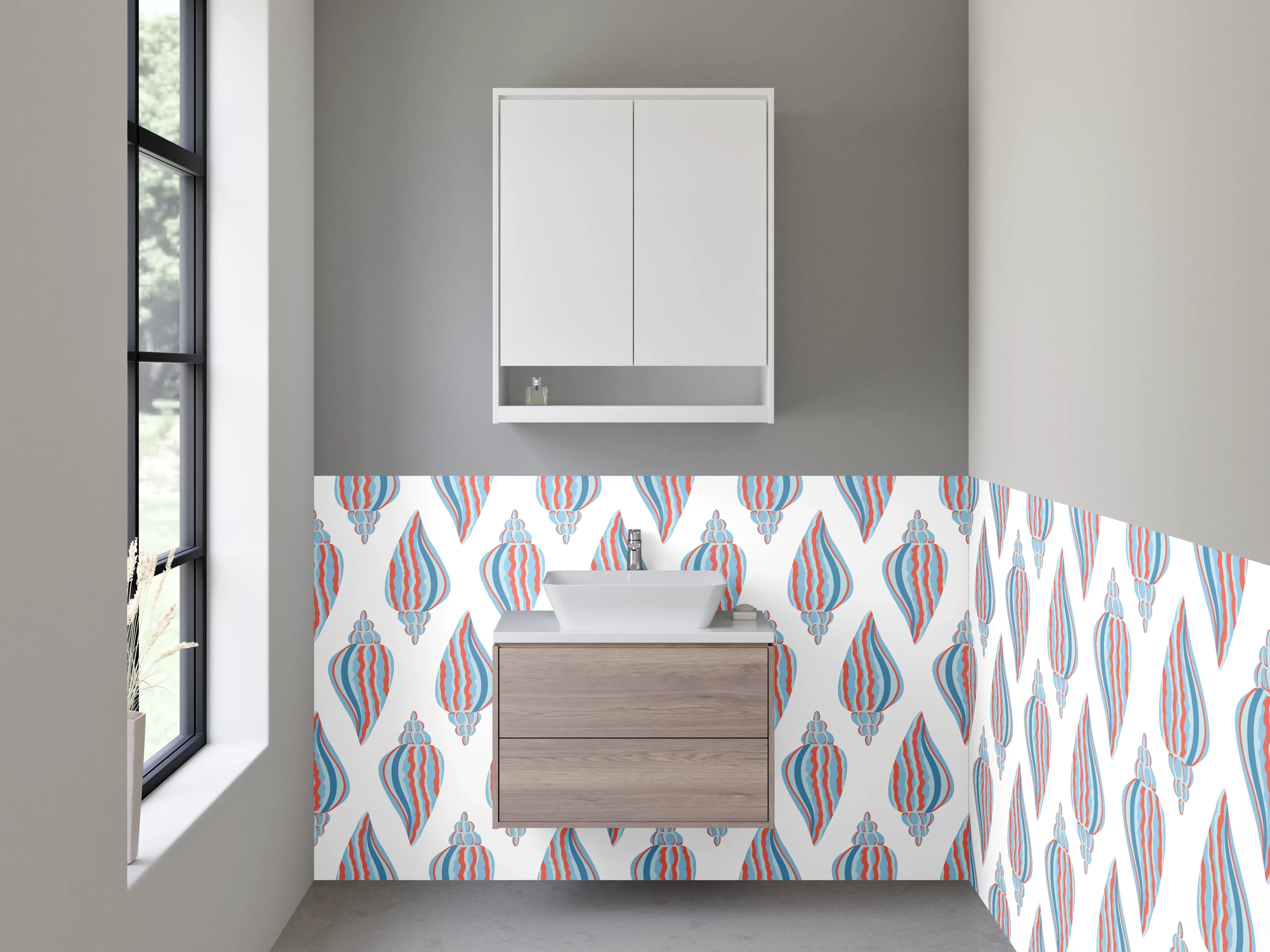 Waschbecken-Rückwand - Elegante Grautöne für Badezimmer-Rückwände