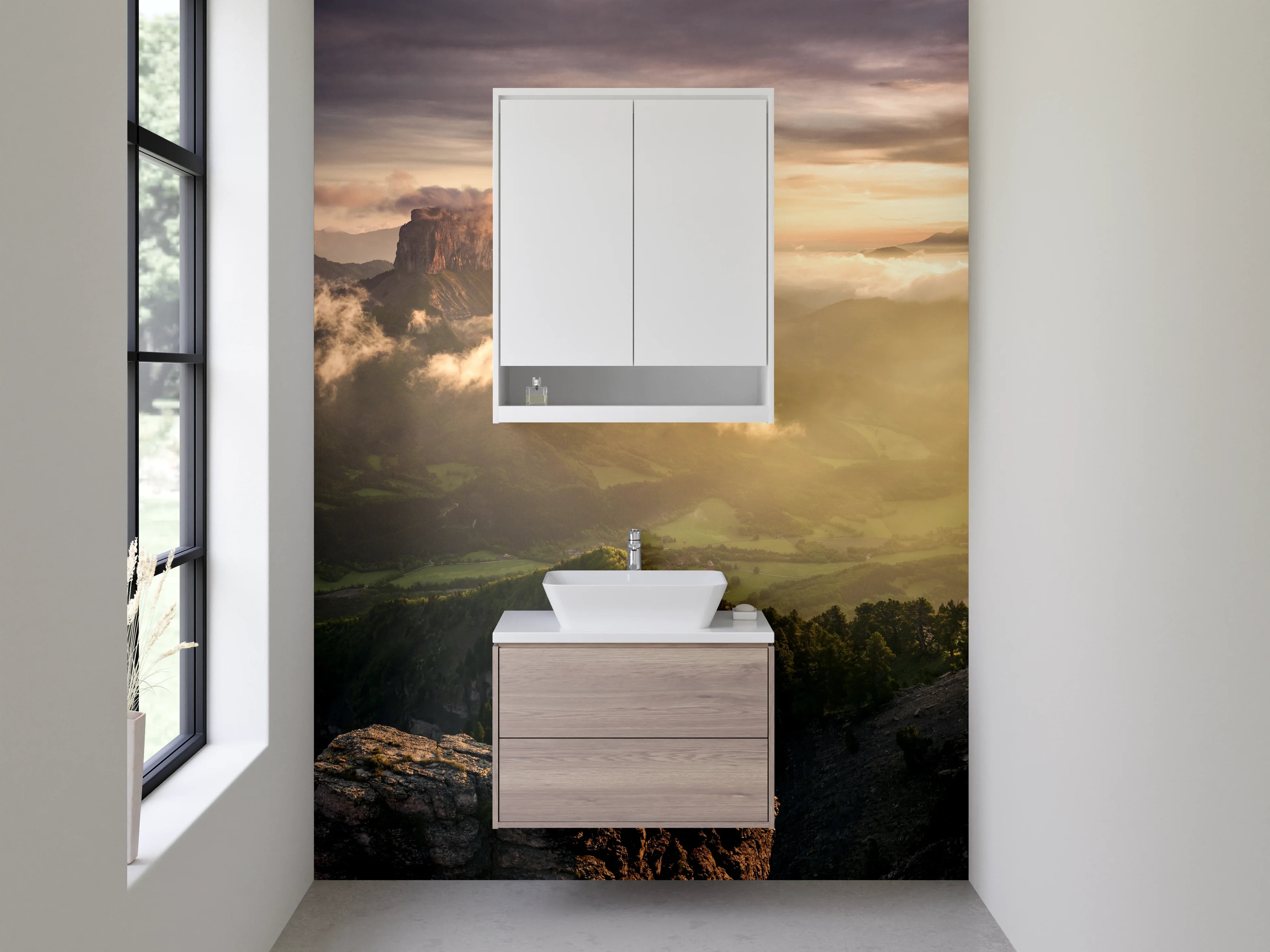 Waschbecken-Rückwand - Elegante Grautöne für Ihre Waschrückwand
