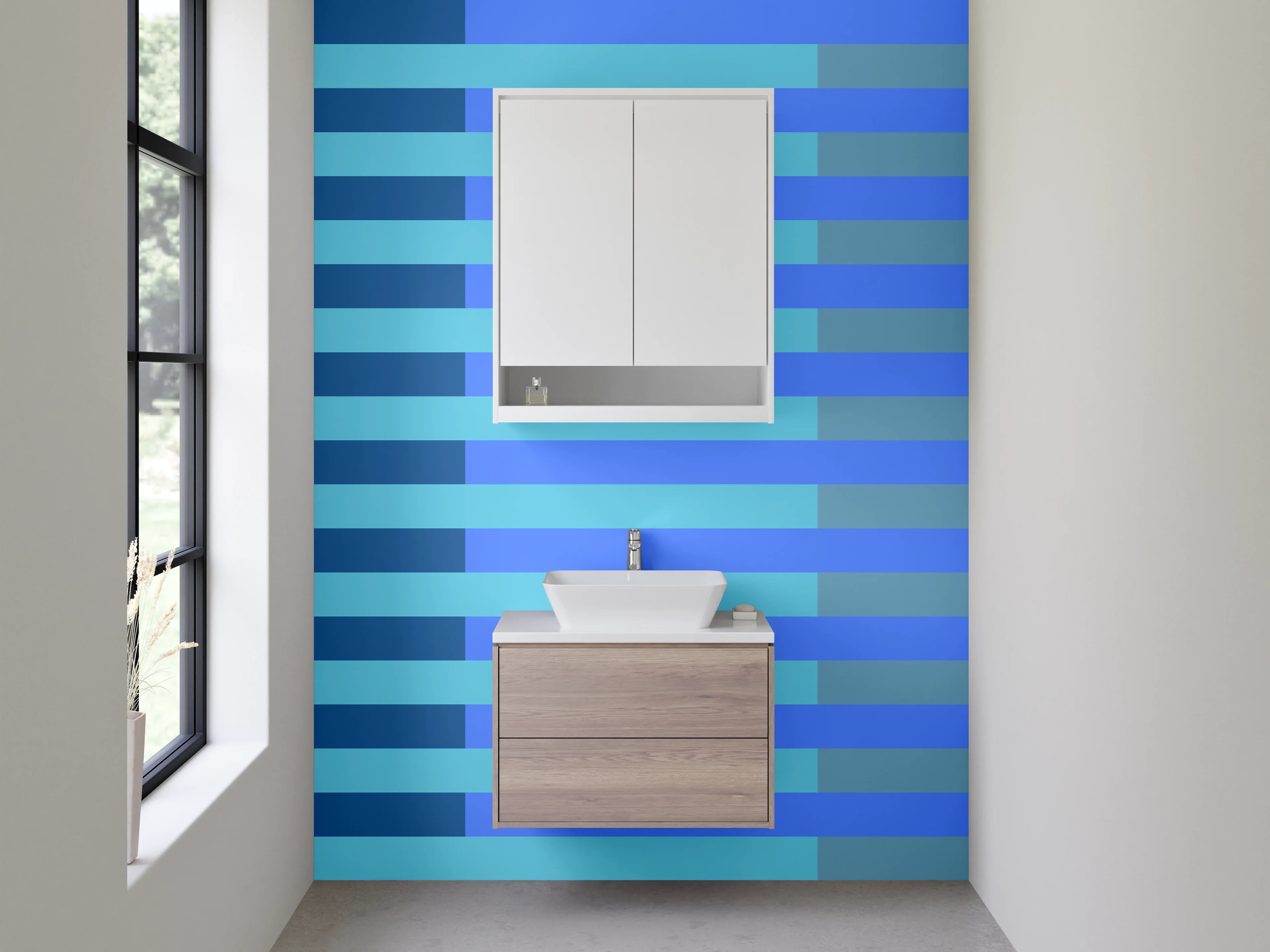 Waschbecken-Rückwand - Elegante Grautöne für dein Bad
