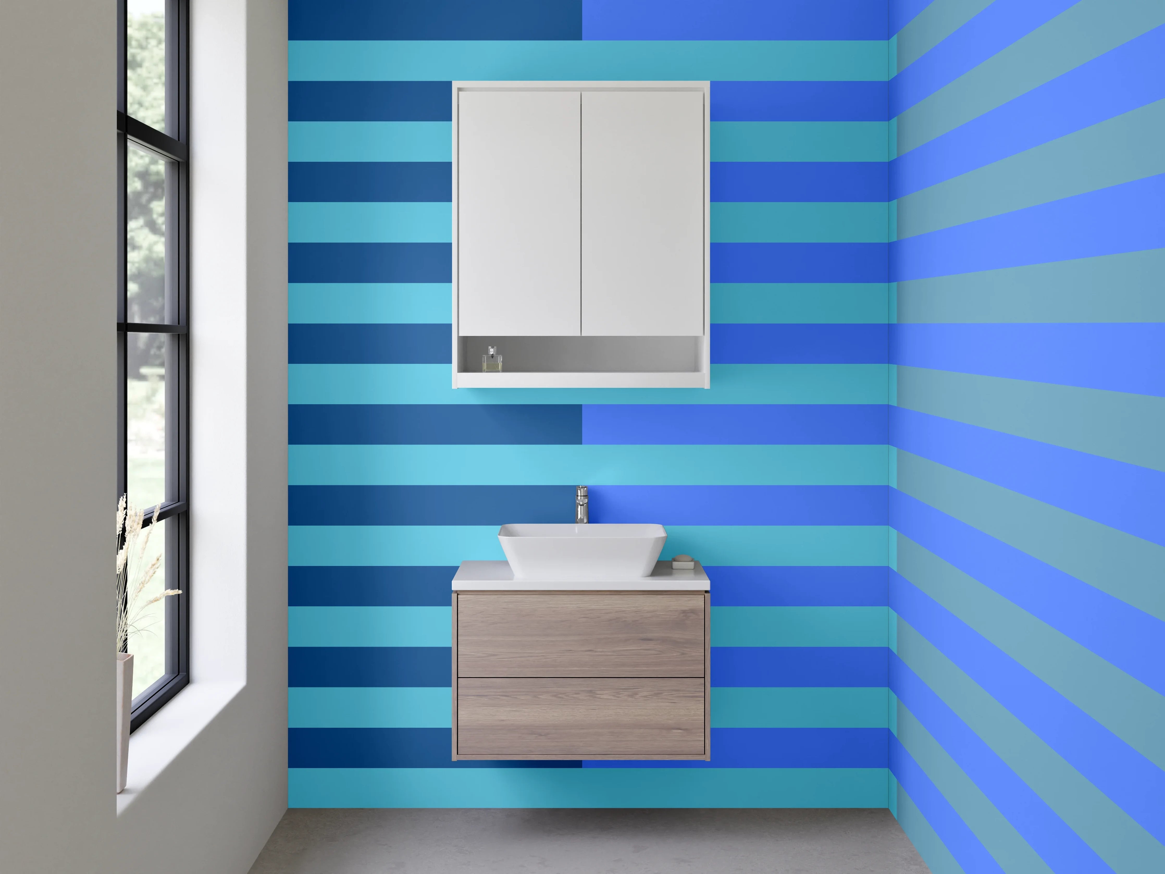 Waschbecken-Rückwand - Elegante Grautöne für dein Bad