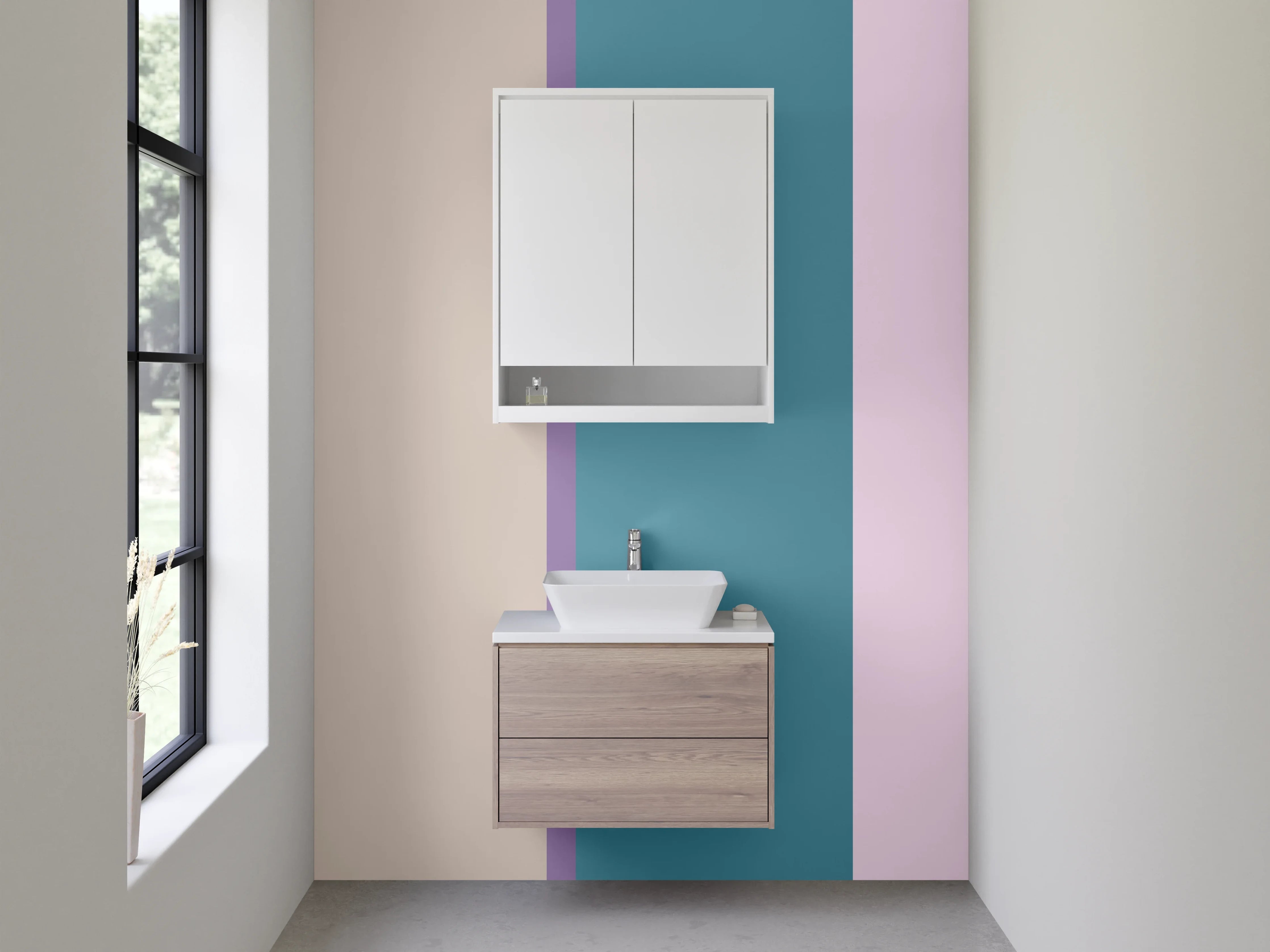 Waschbecken-Rückwand - Elegante Grautöne für dein Badezimmer-Design