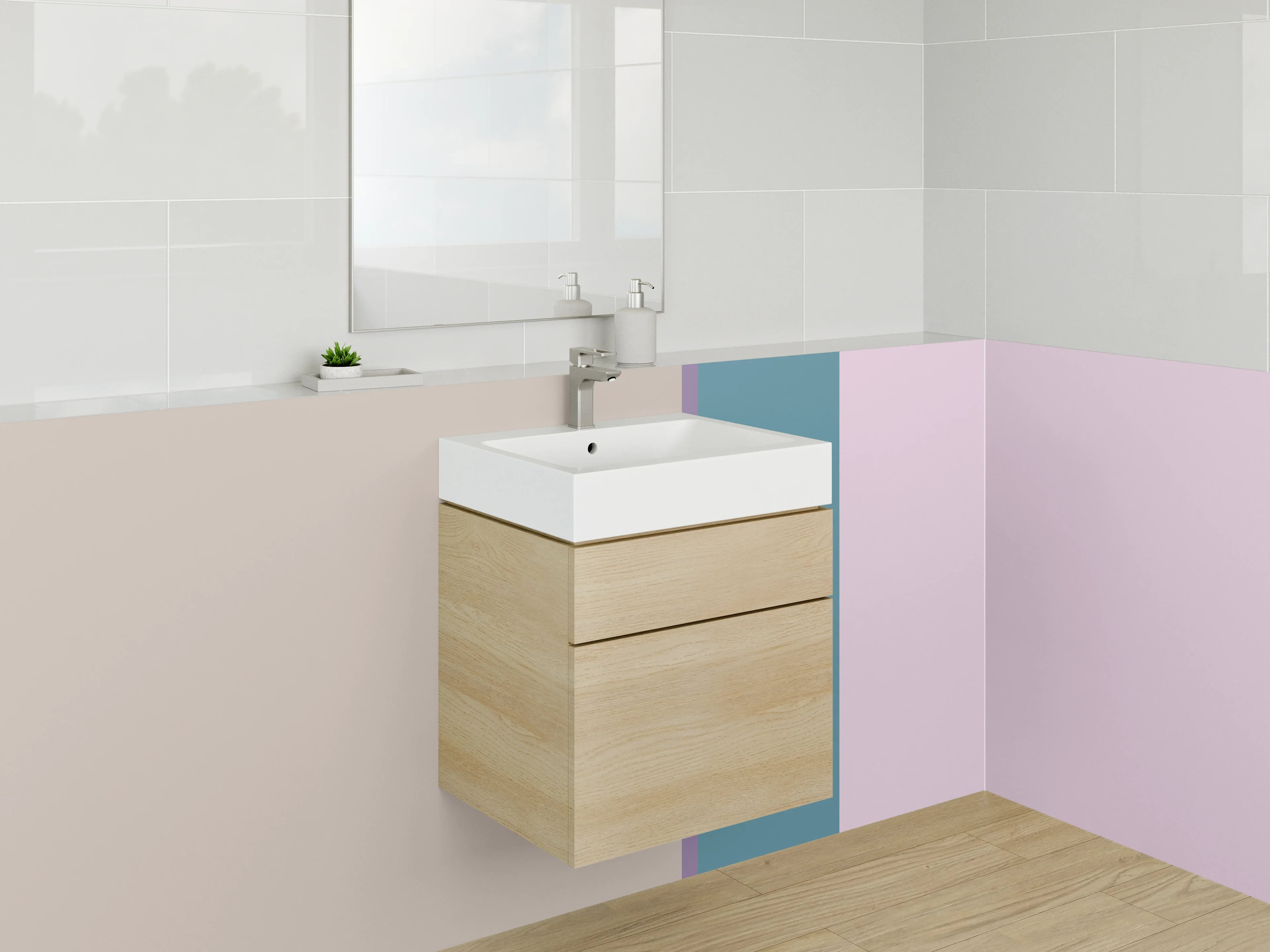 Waschbecken-Rückwand - Elegante Grautöne für dein Badezimmer-Design