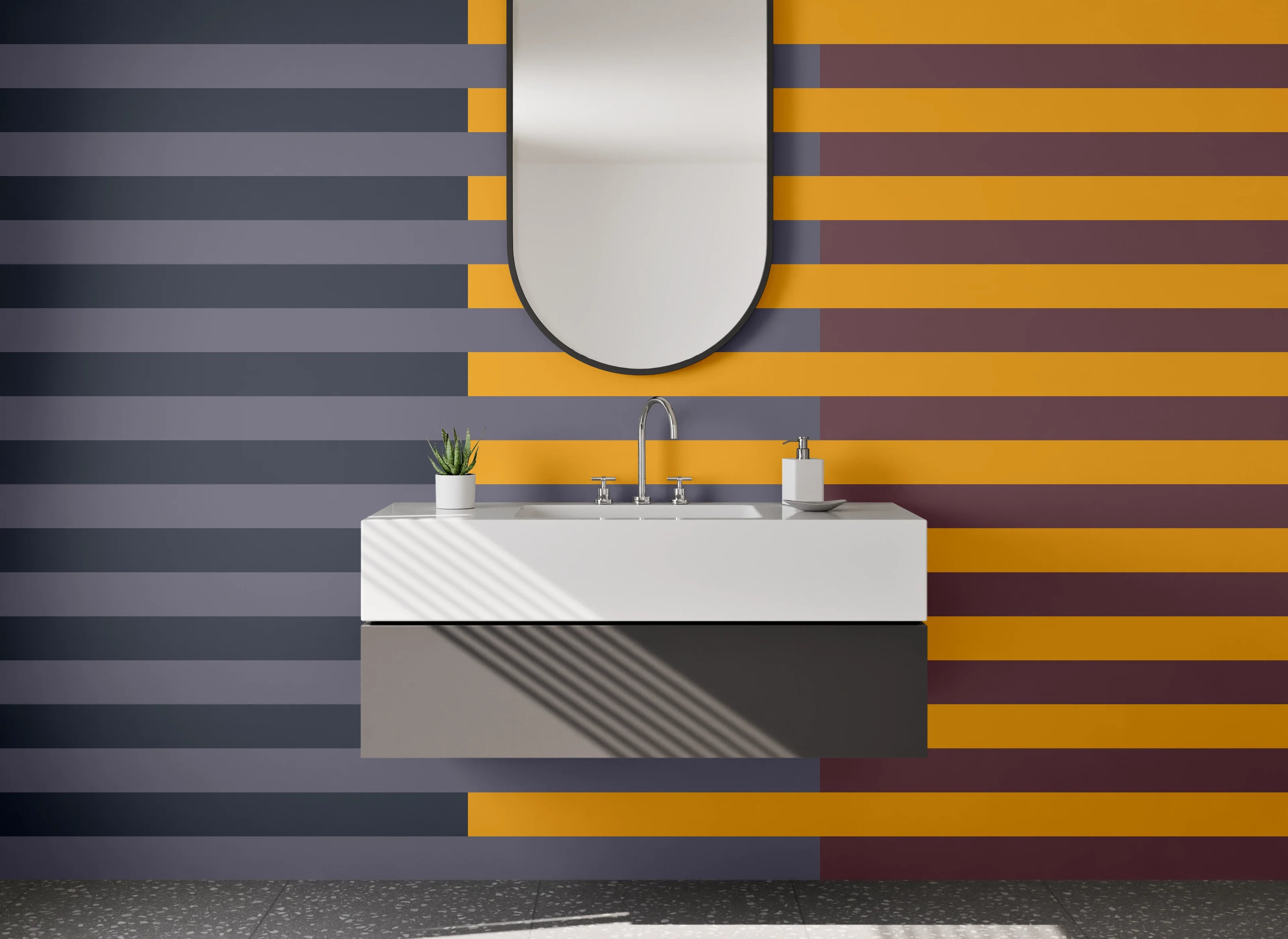 Waschbecken-Rückwand - Elegante Grautöne für dein Badezimmer