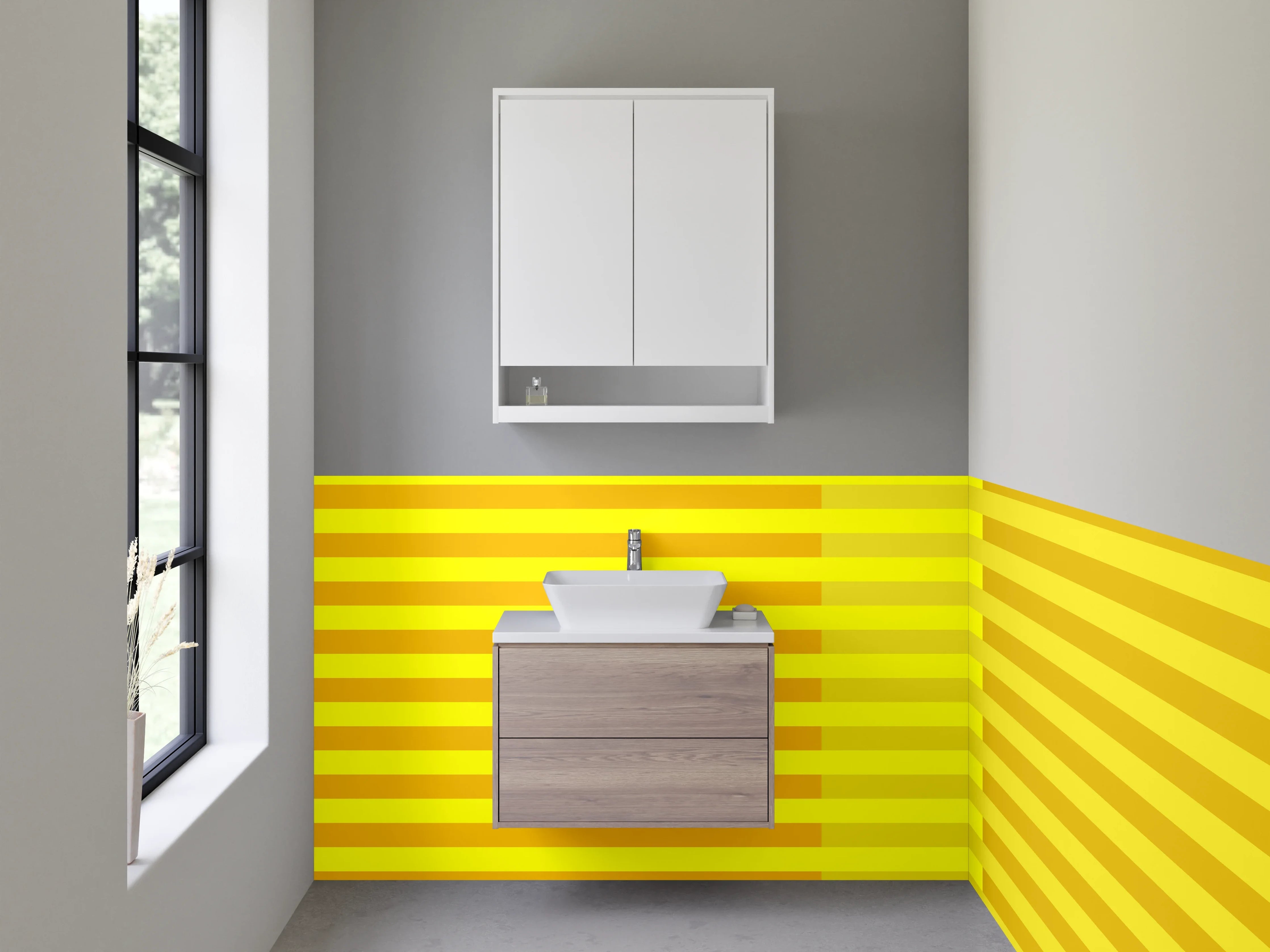 Waschbecken-Rückwand - Elegante Grautöne für dein modernes Badezimmer