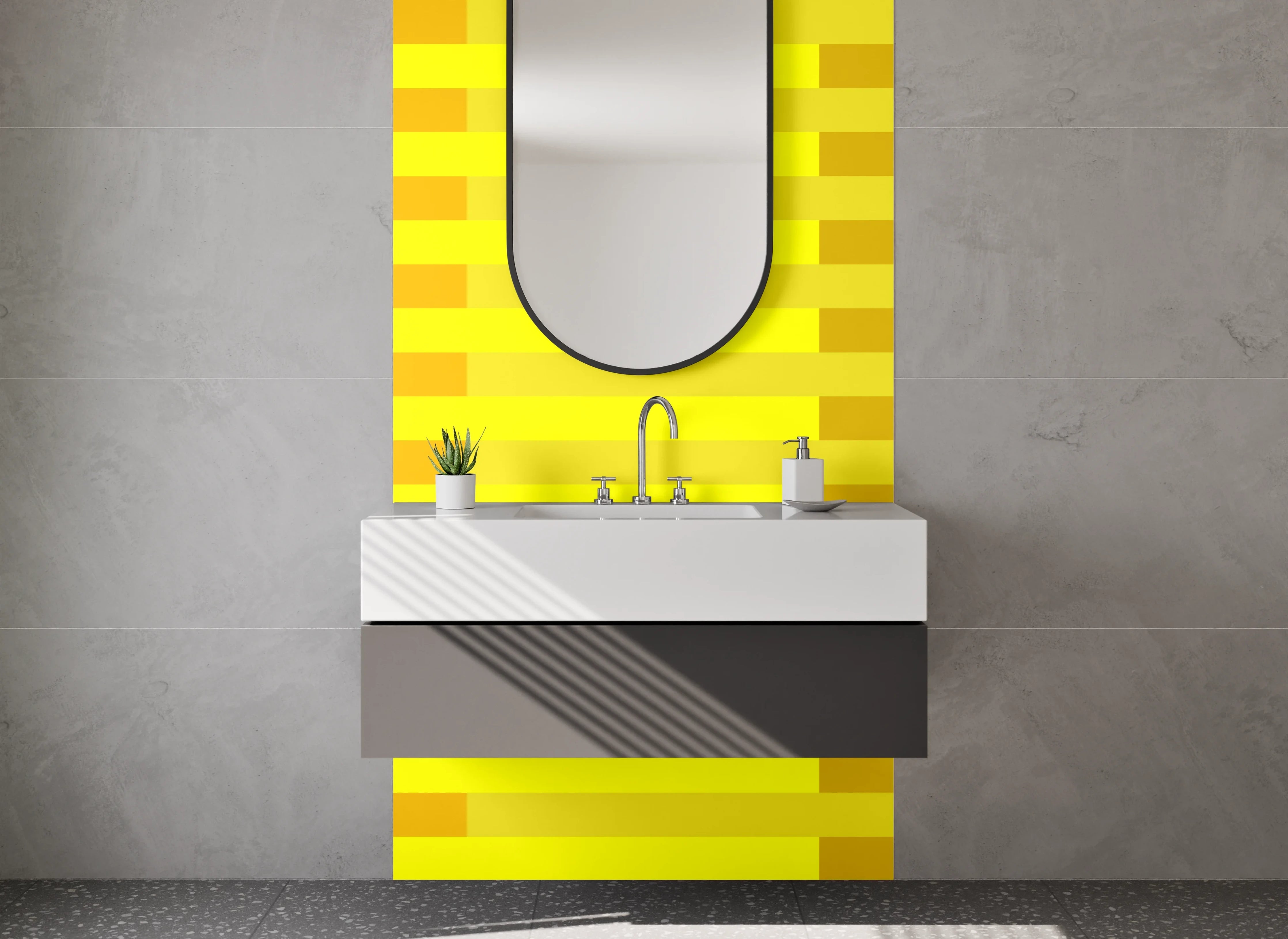 Waschbecken-Rückwand - Elegante Grautöne für dein modernes Badezimmer