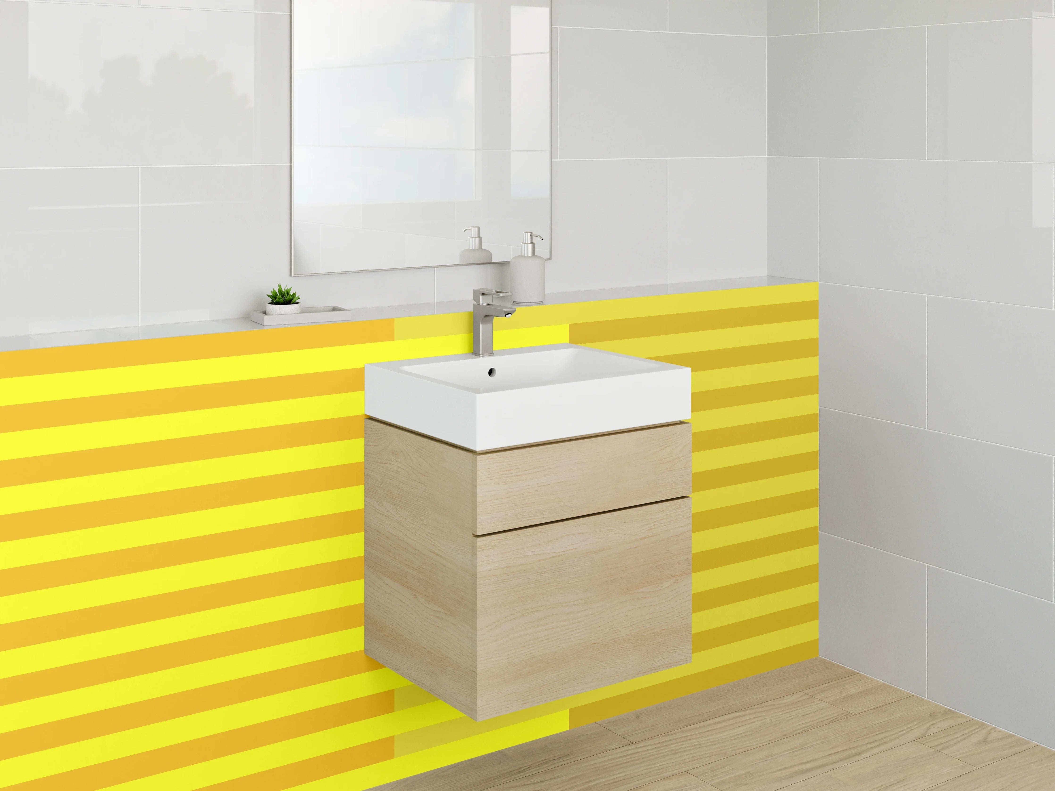 Waschbecken-Rückwand - Elegante Grautöne für dein modernes Badezimmer