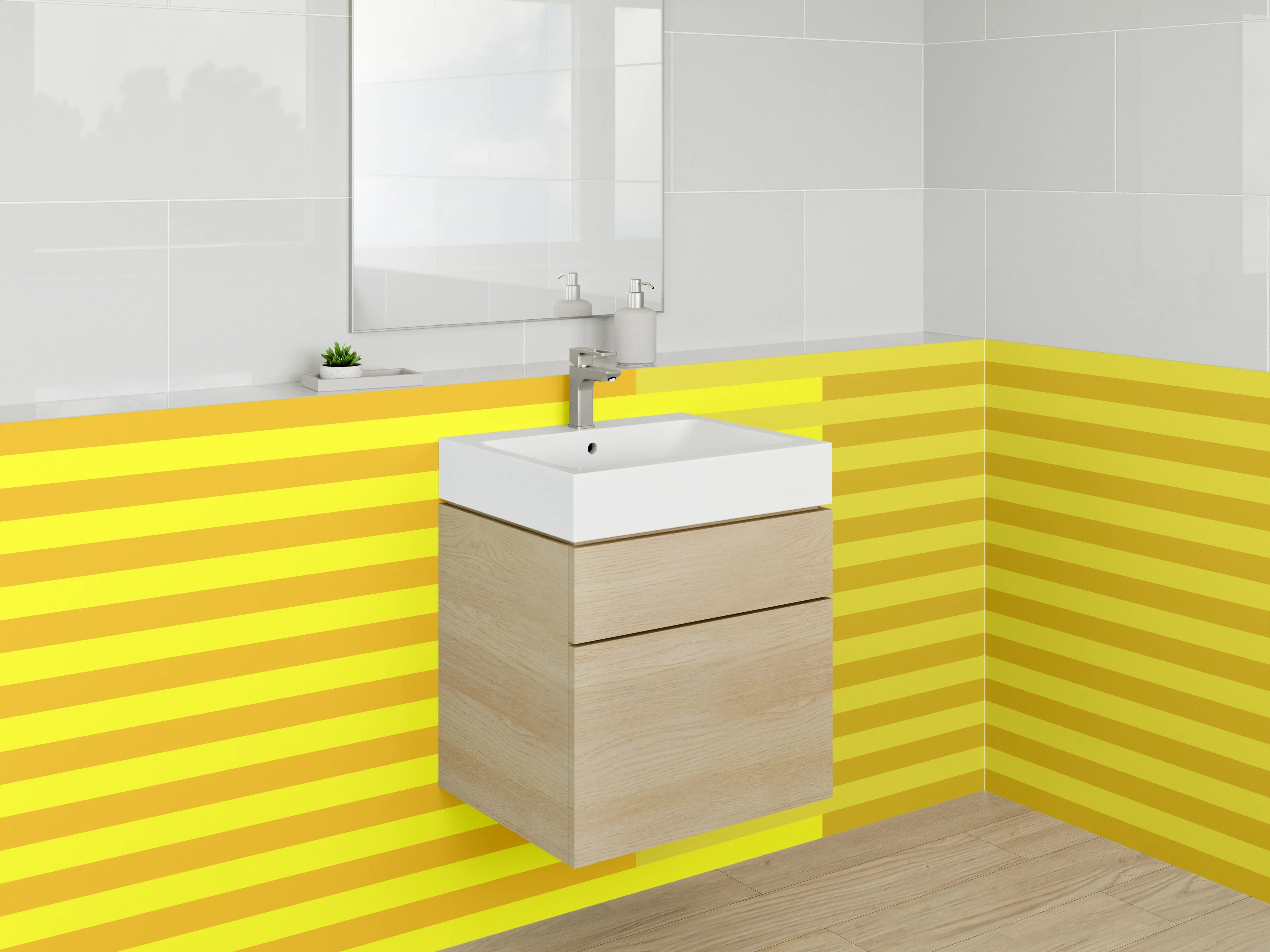 Waschbecken-Rückwand - Elegante Grautöne für dein modernes Badezimmer