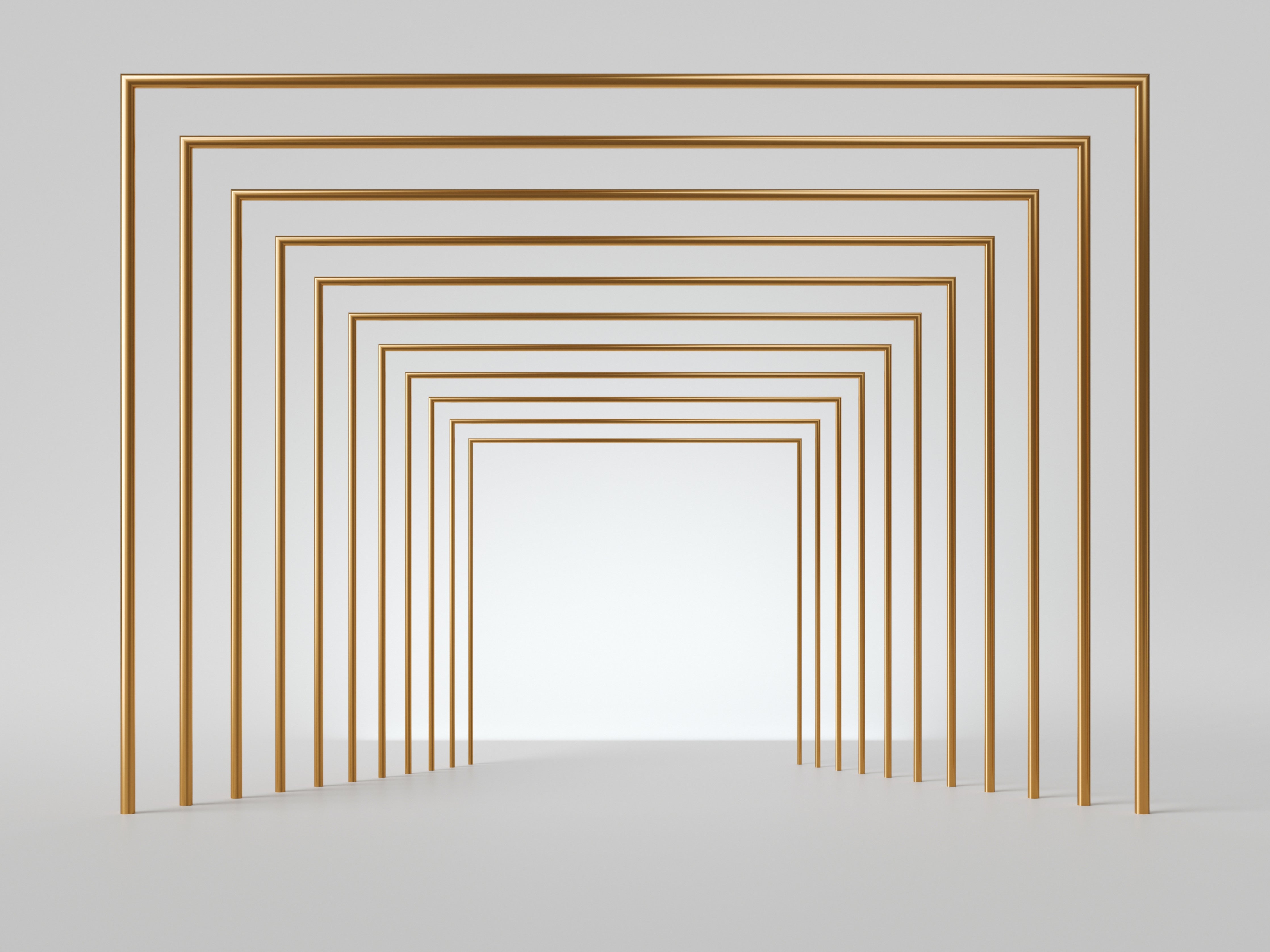 Waschbecken-Rückwand-Geometrisches Tor in Weiß und Gold