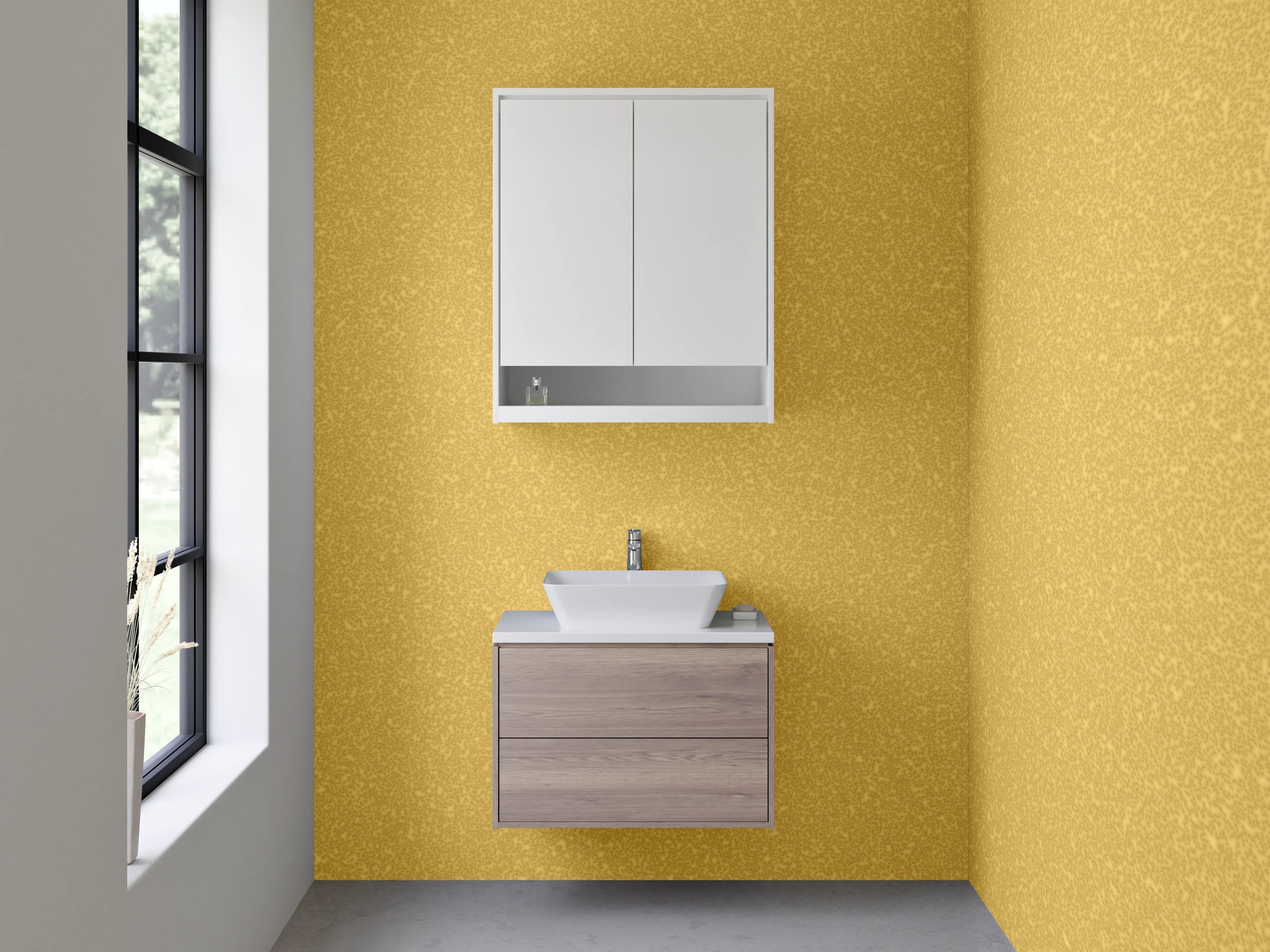 Waschbecken-Rückwand - Goldene Sandoptik für Badezimmer