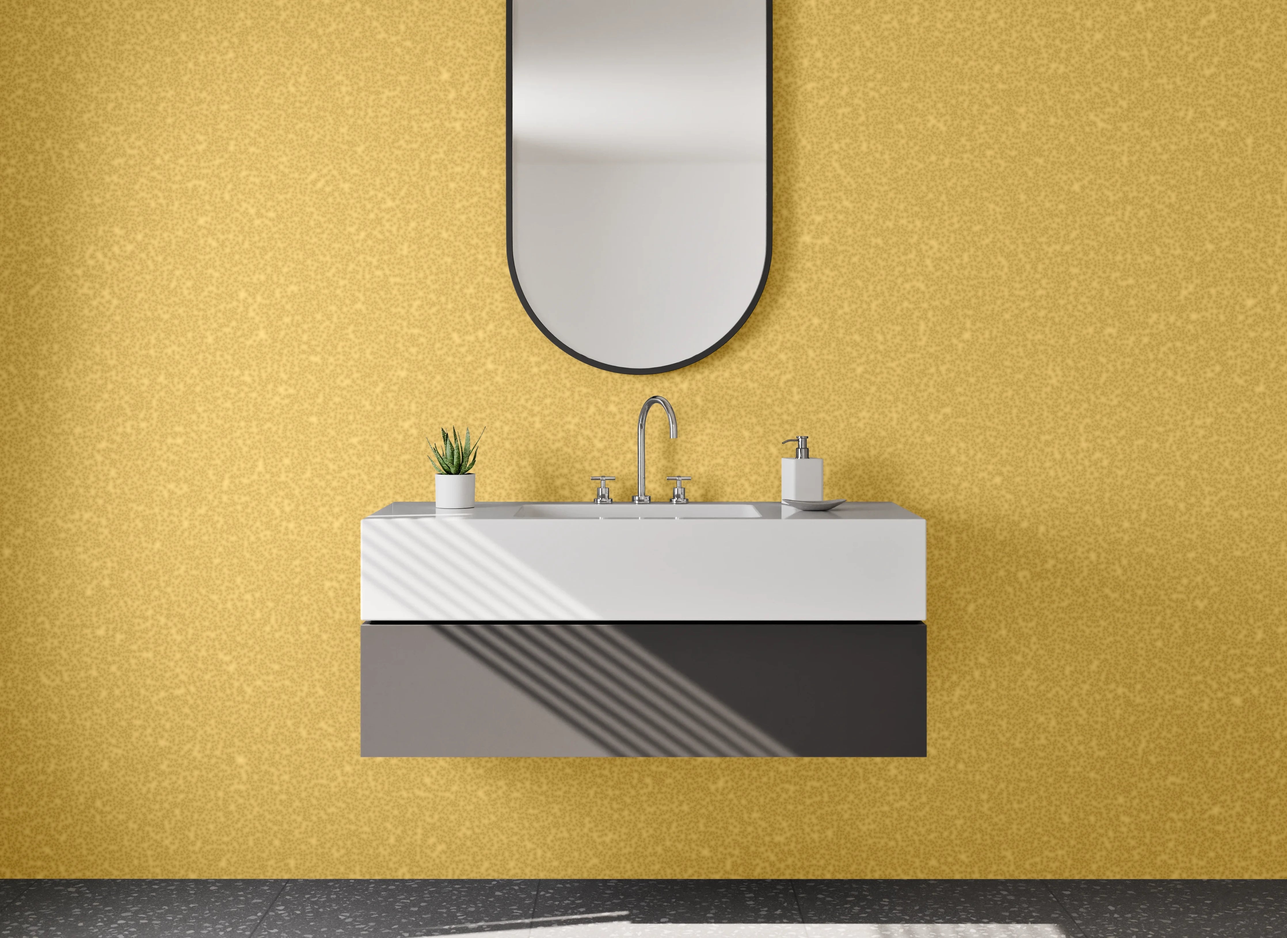Waschbecken-Rückwand - Goldene Sandoptik für Badezimmer