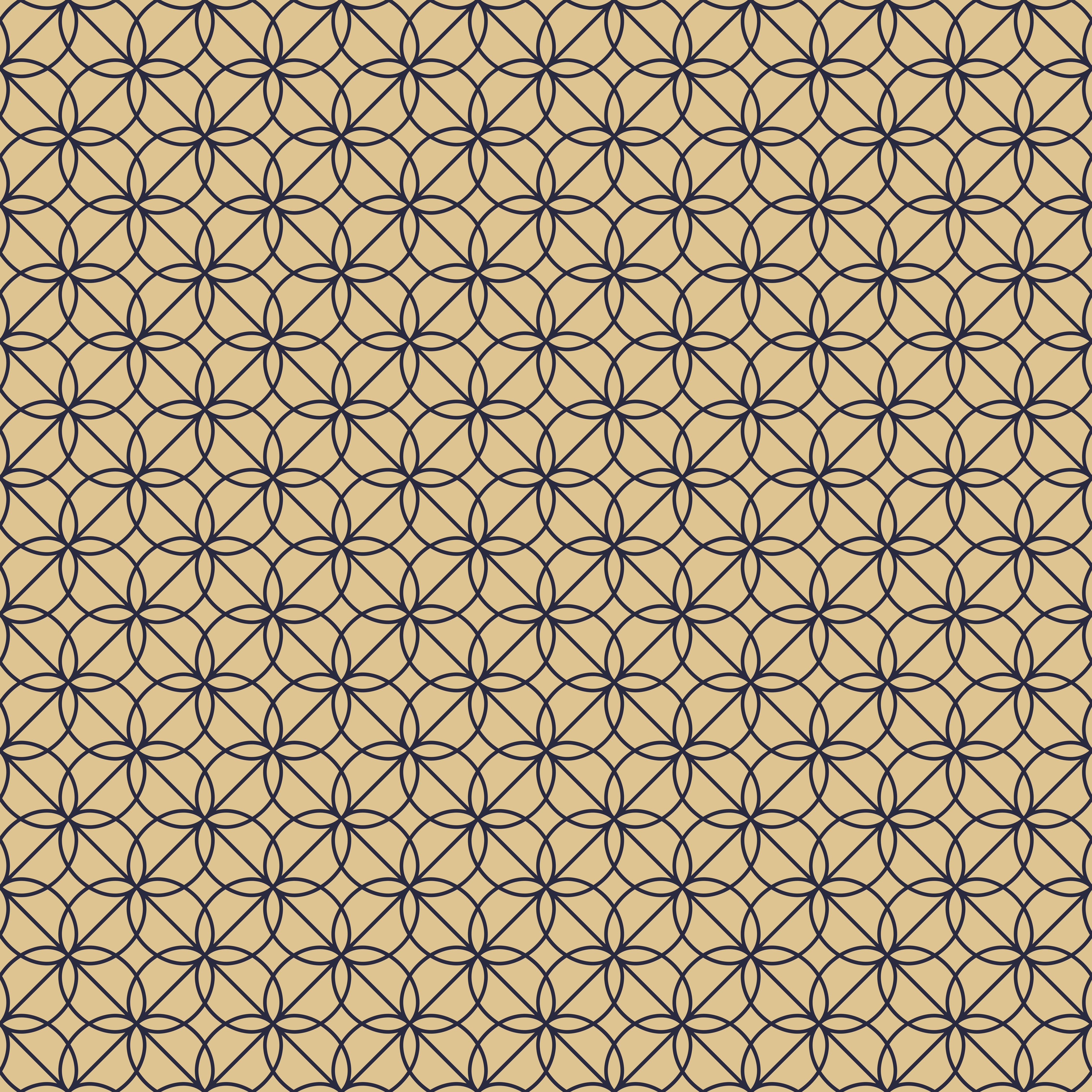 Waschbecken-Rückwand-Grafisches Kreislinien-Muster, Beige & Schwarz