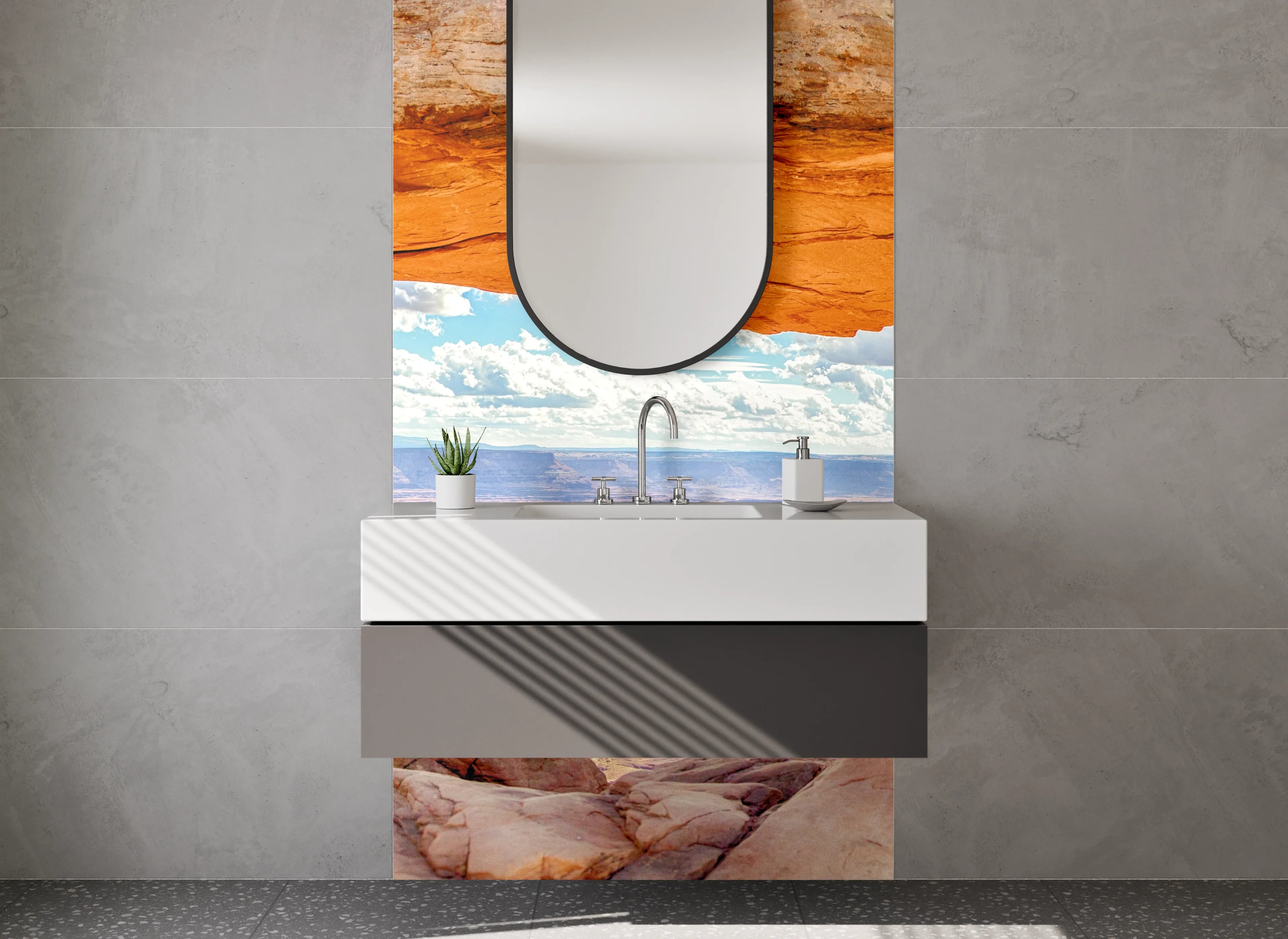 Waschbecken-Rückwand - Grand Canyon Felsenarchitektur