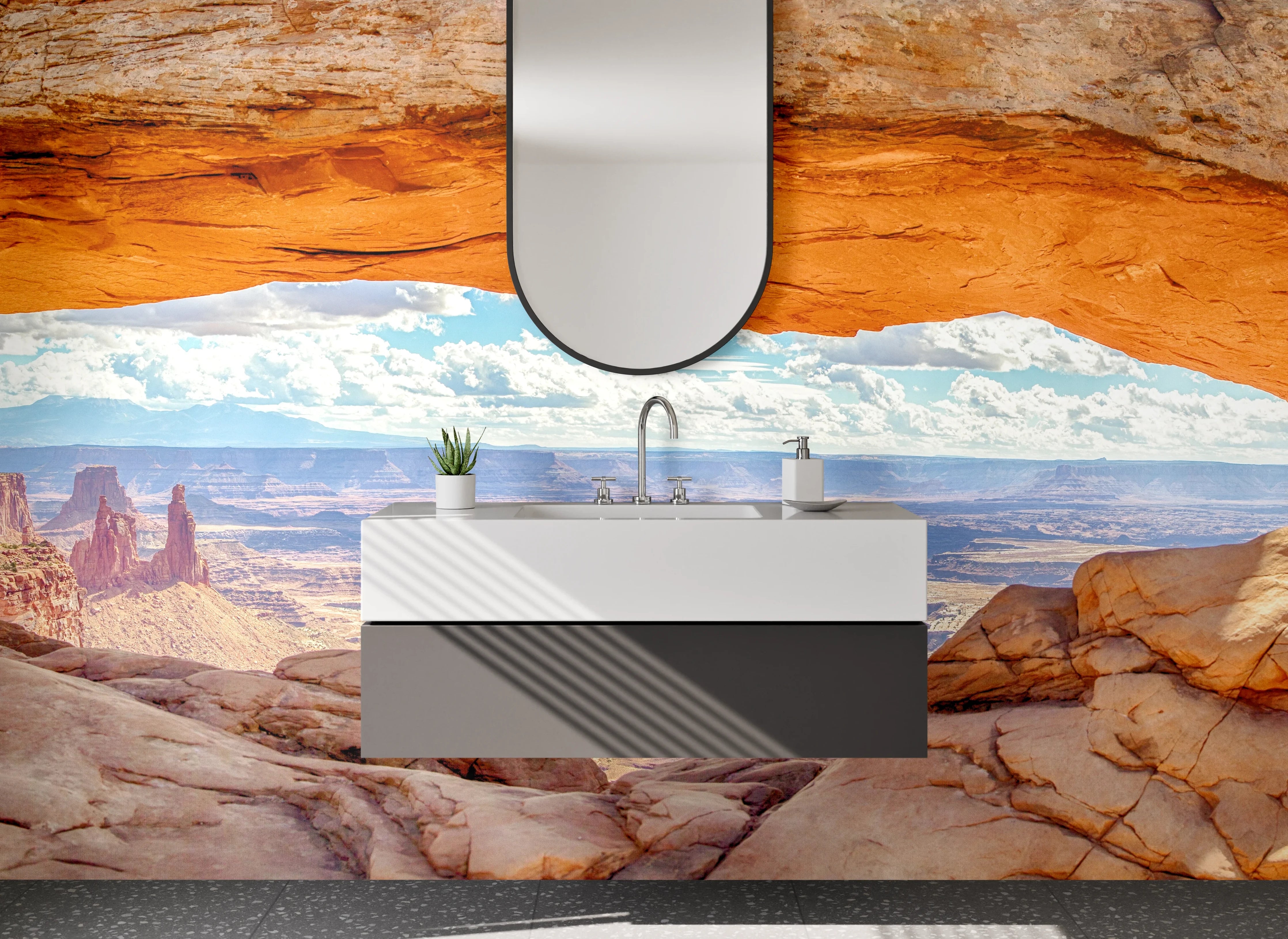 Waschbecken-Rückwand - Grand Canyon Felsenarchitektur