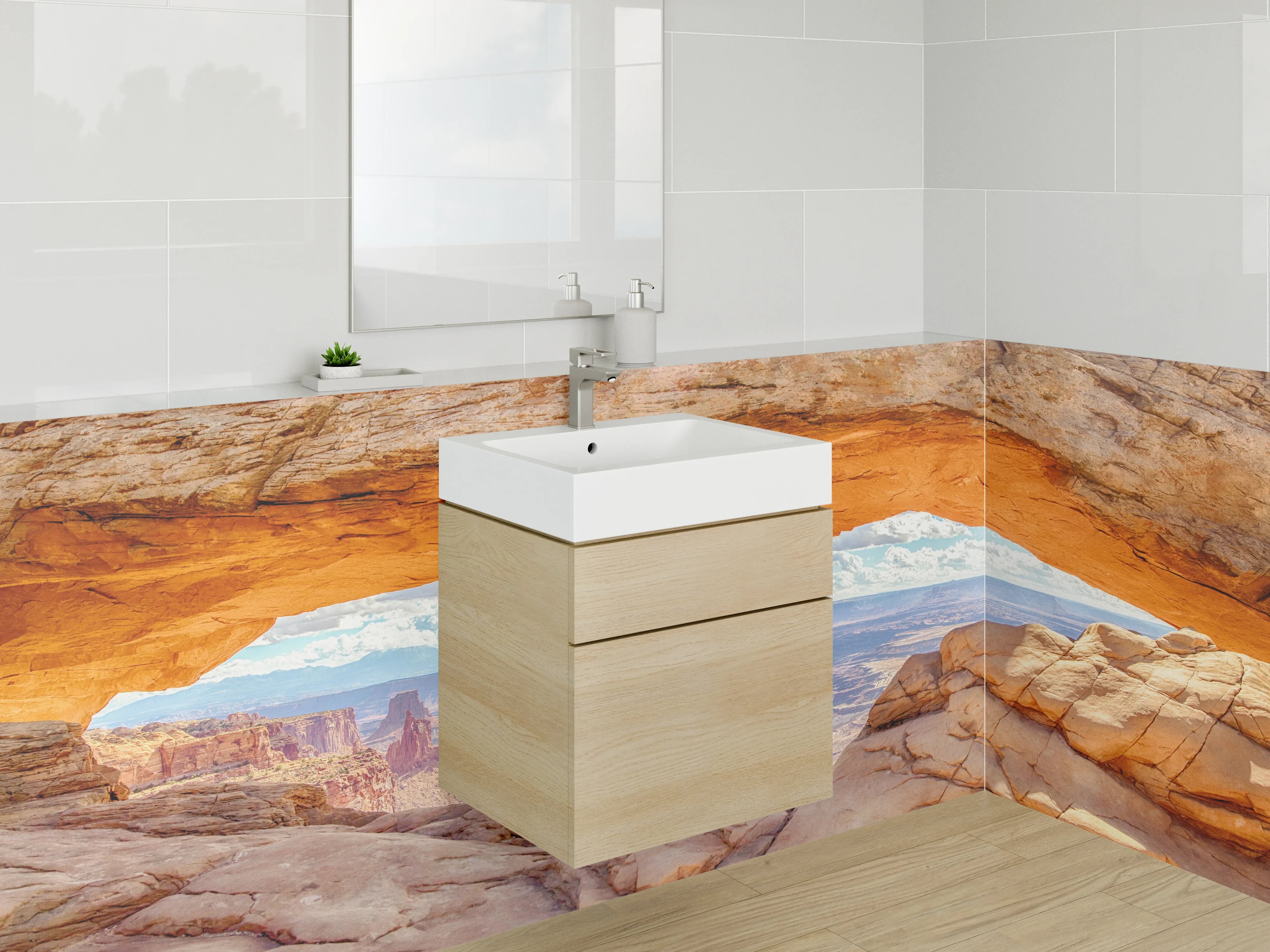 Waschbecken-Rückwand - Grand Canyon Felsenarchitektur