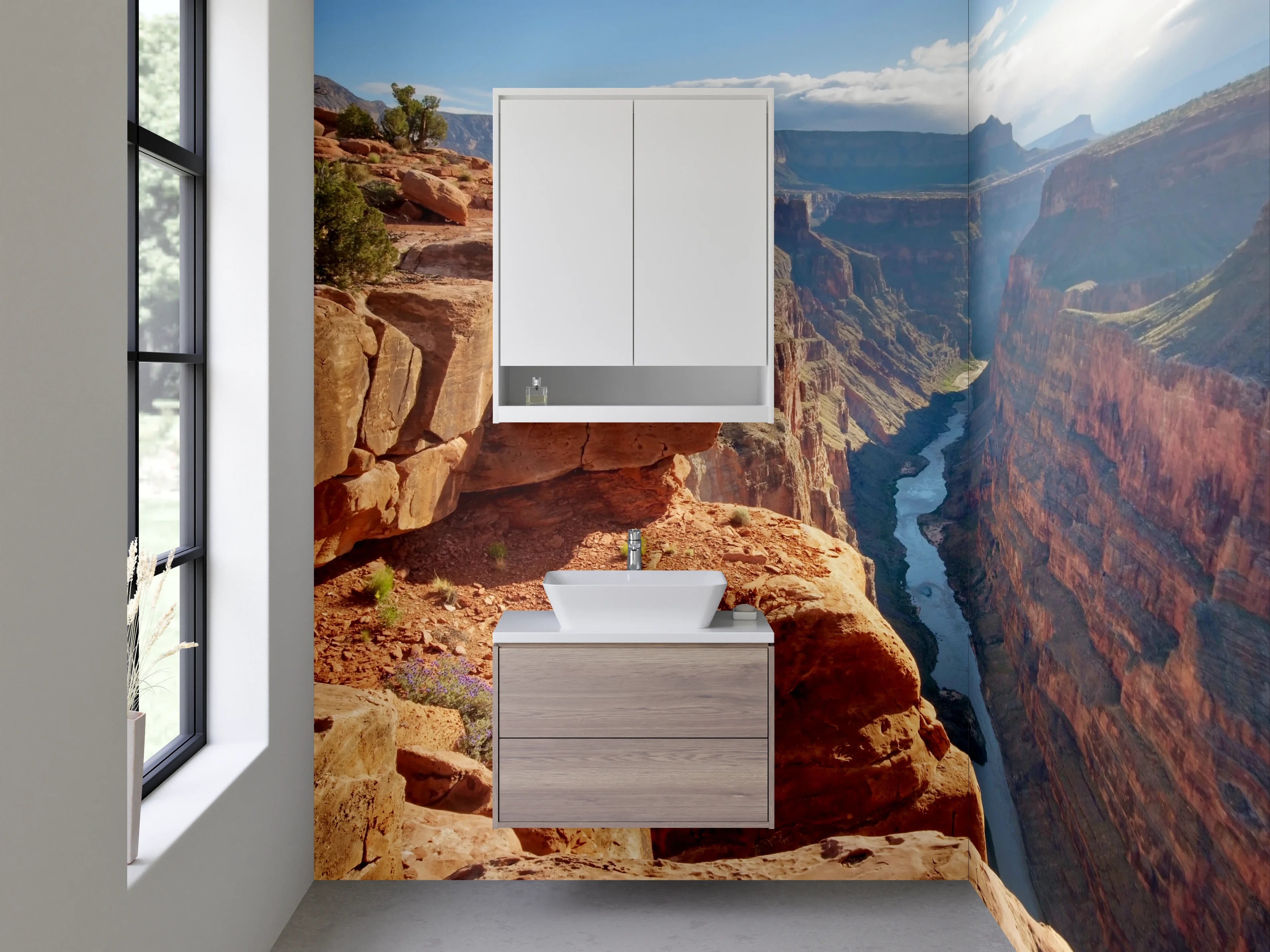 Waschbecken-Rückwand - Grand Canyon mit Flussblick