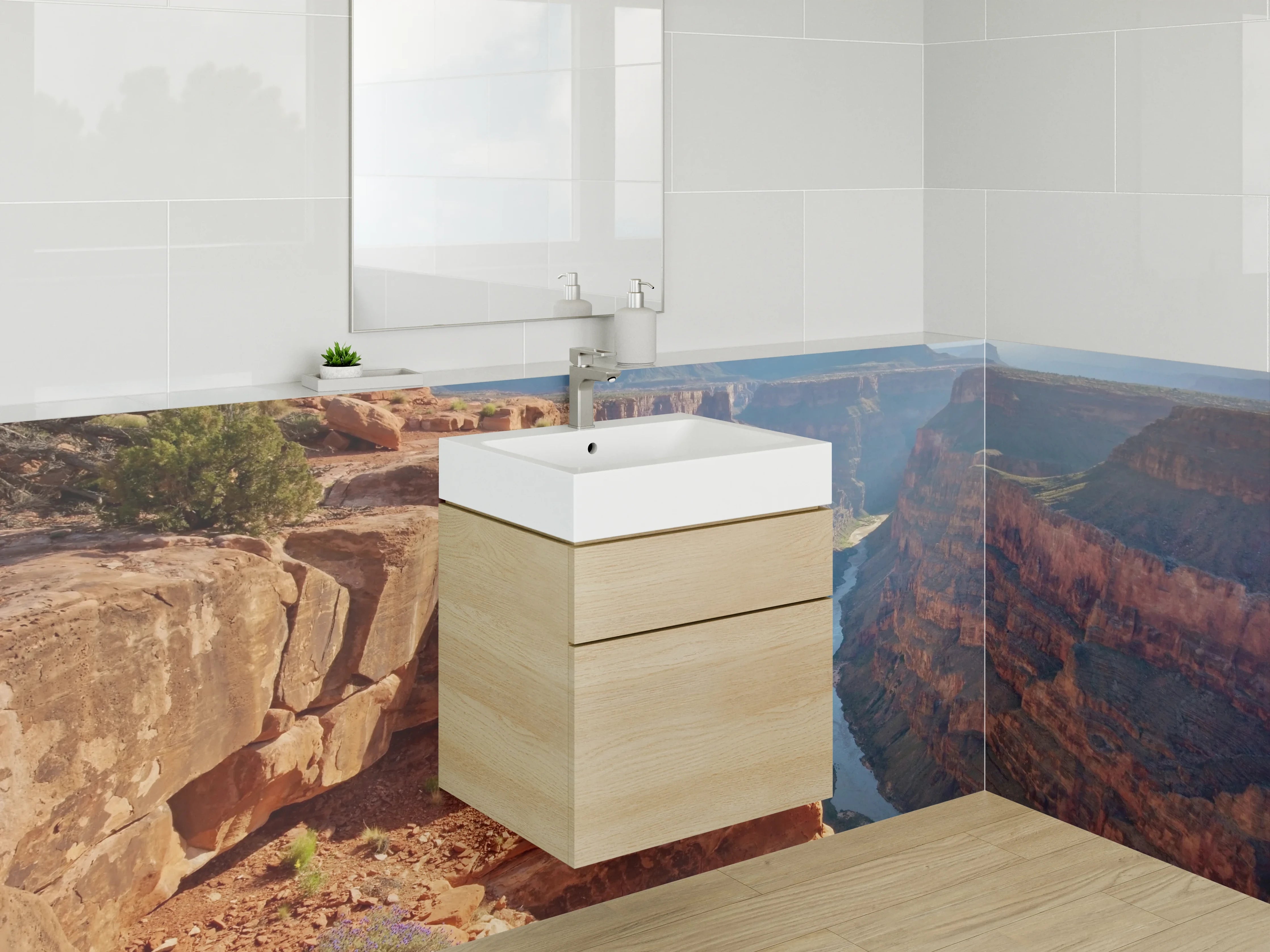 Waschbecken-Rückwand - Grand Canyon mit Flussblick