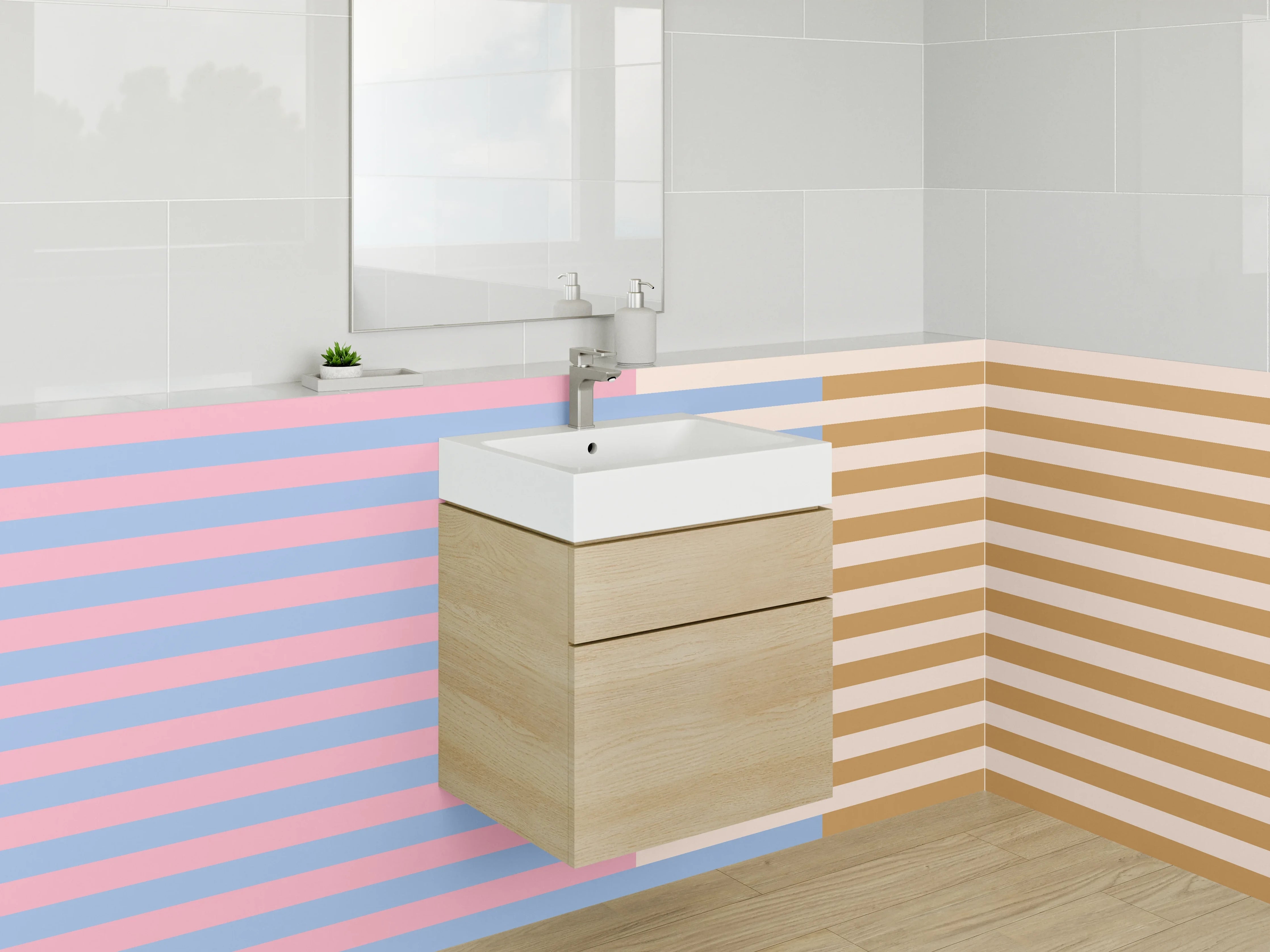 Waschbecken-Rückwand - Graue Akzente für dein modernes Badezimmer