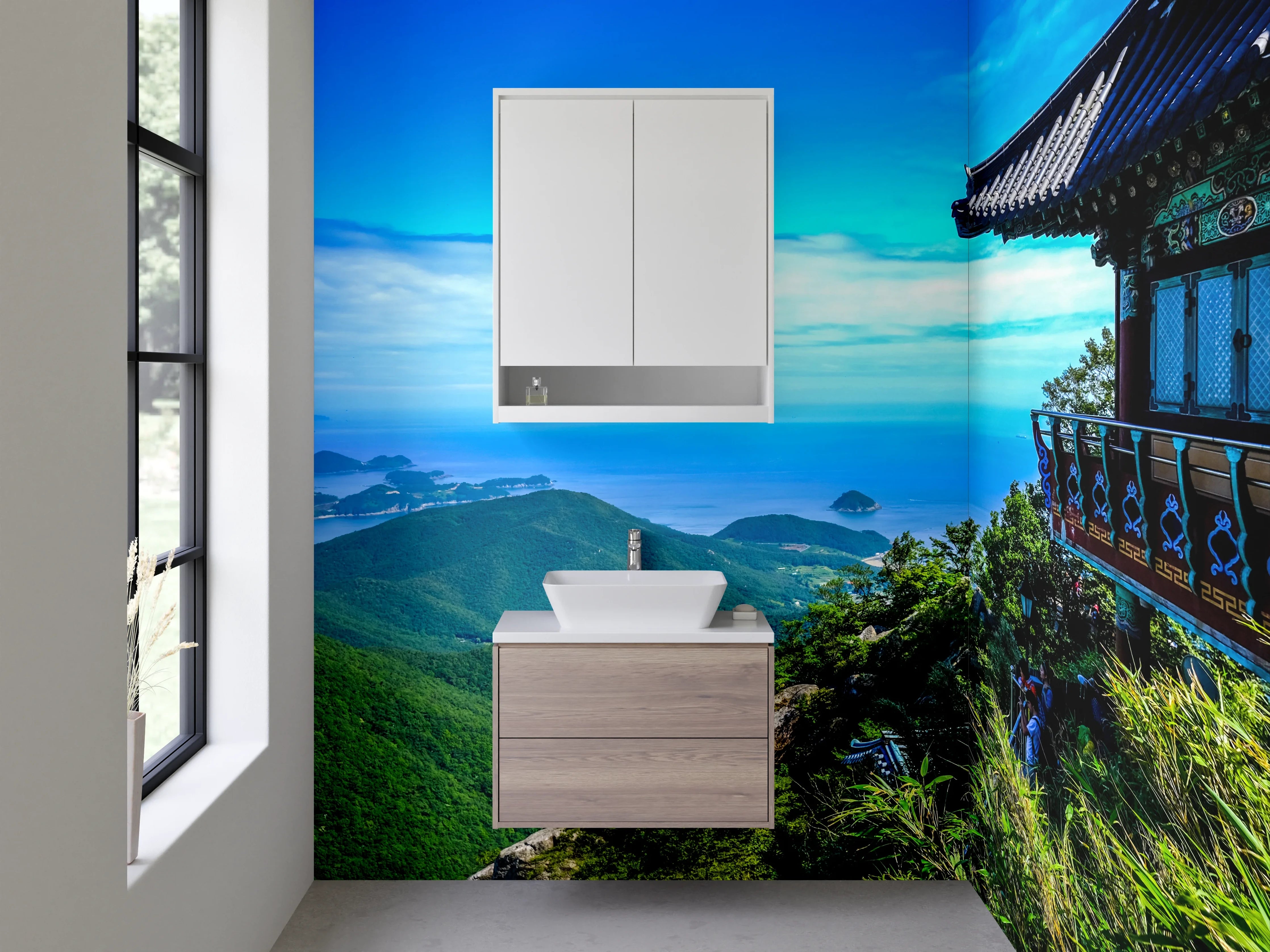 Waschbecken-Rückwand - Graue Akzente: Modernes Waschtisch-Design