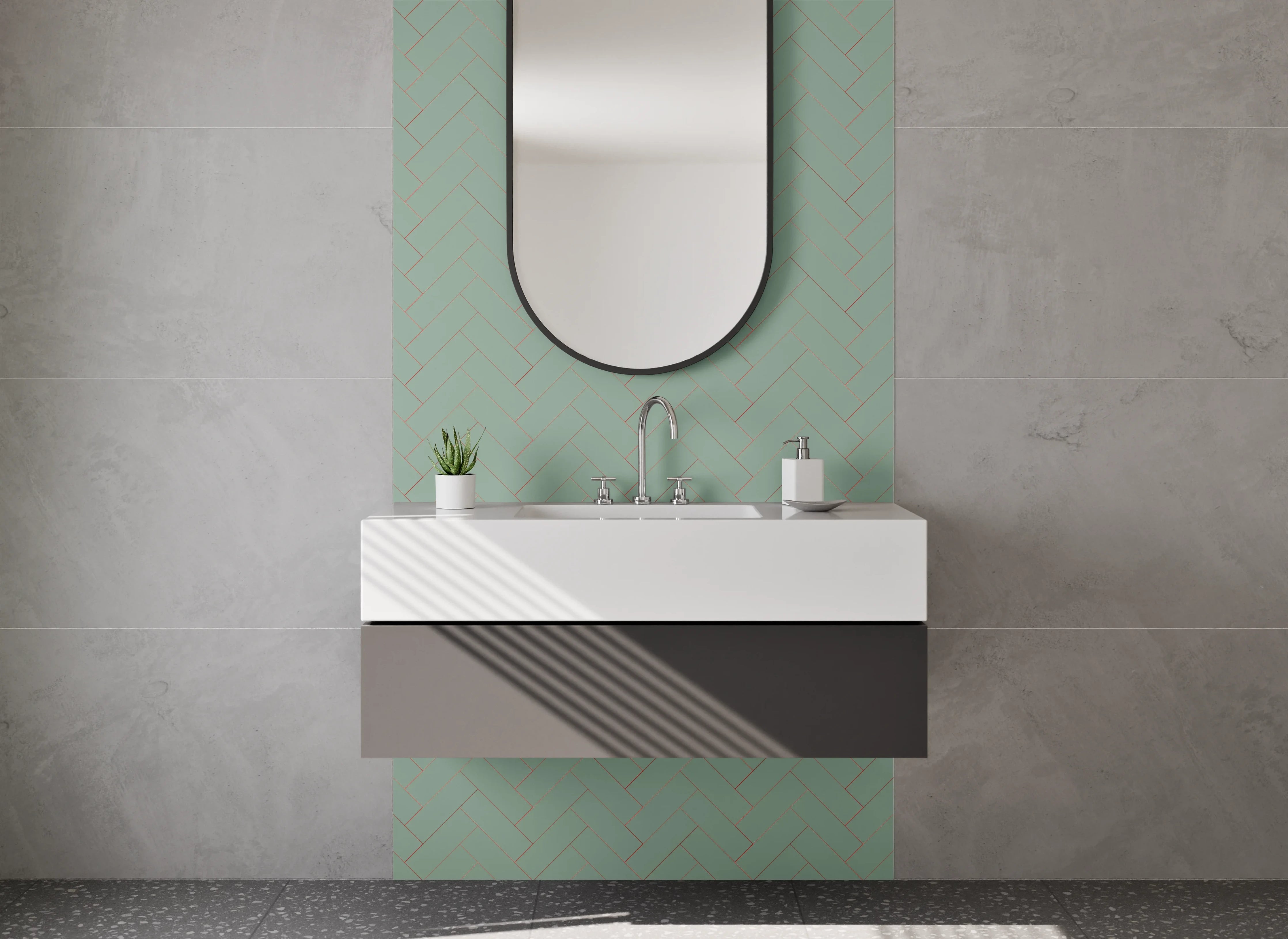 Waschbecken-Rückwand - Helles Blumenfeld im Sonnenlicht