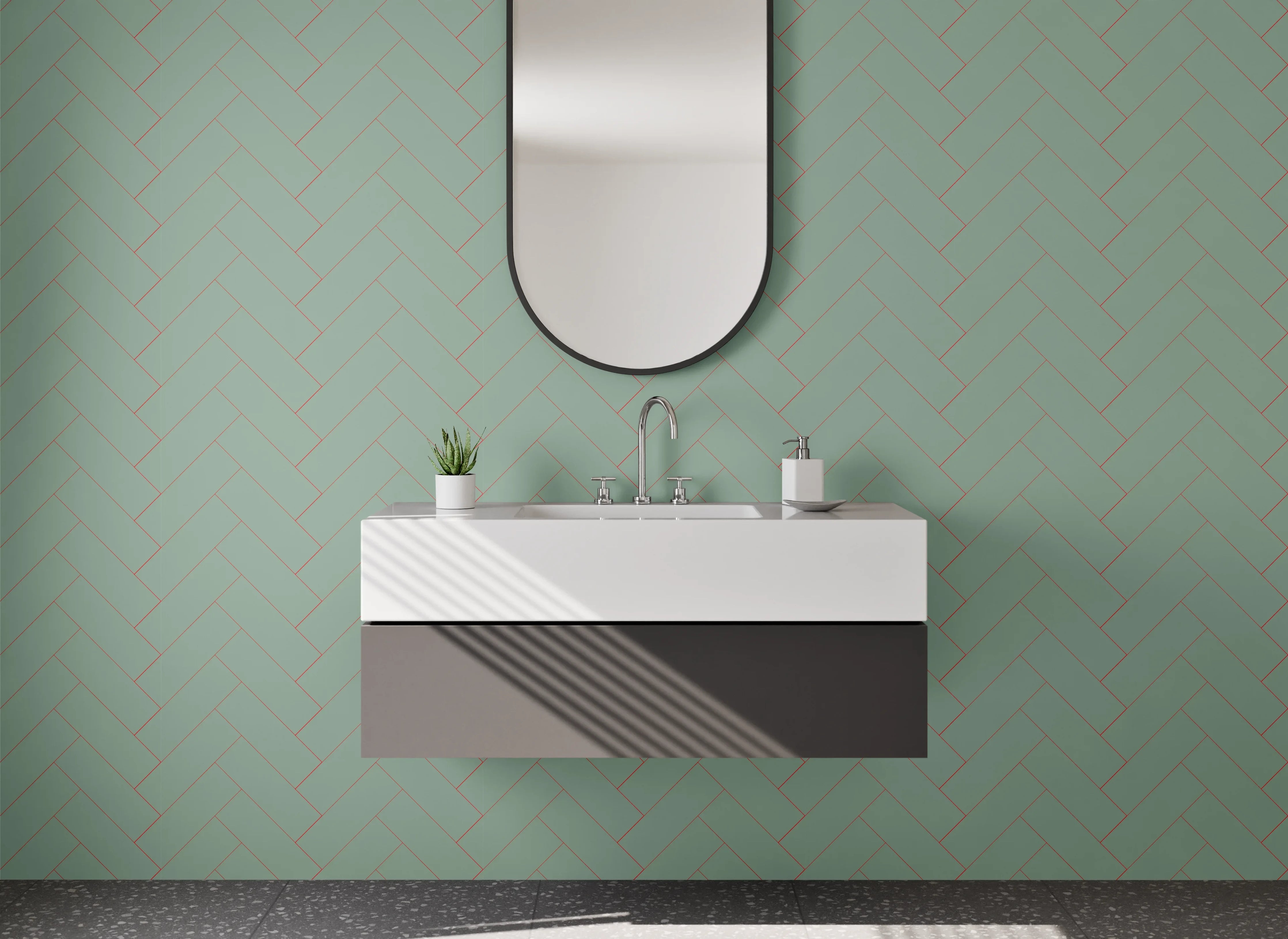 Waschbecken-Rückwand - Helles Blumenfeld im Sonnenlicht