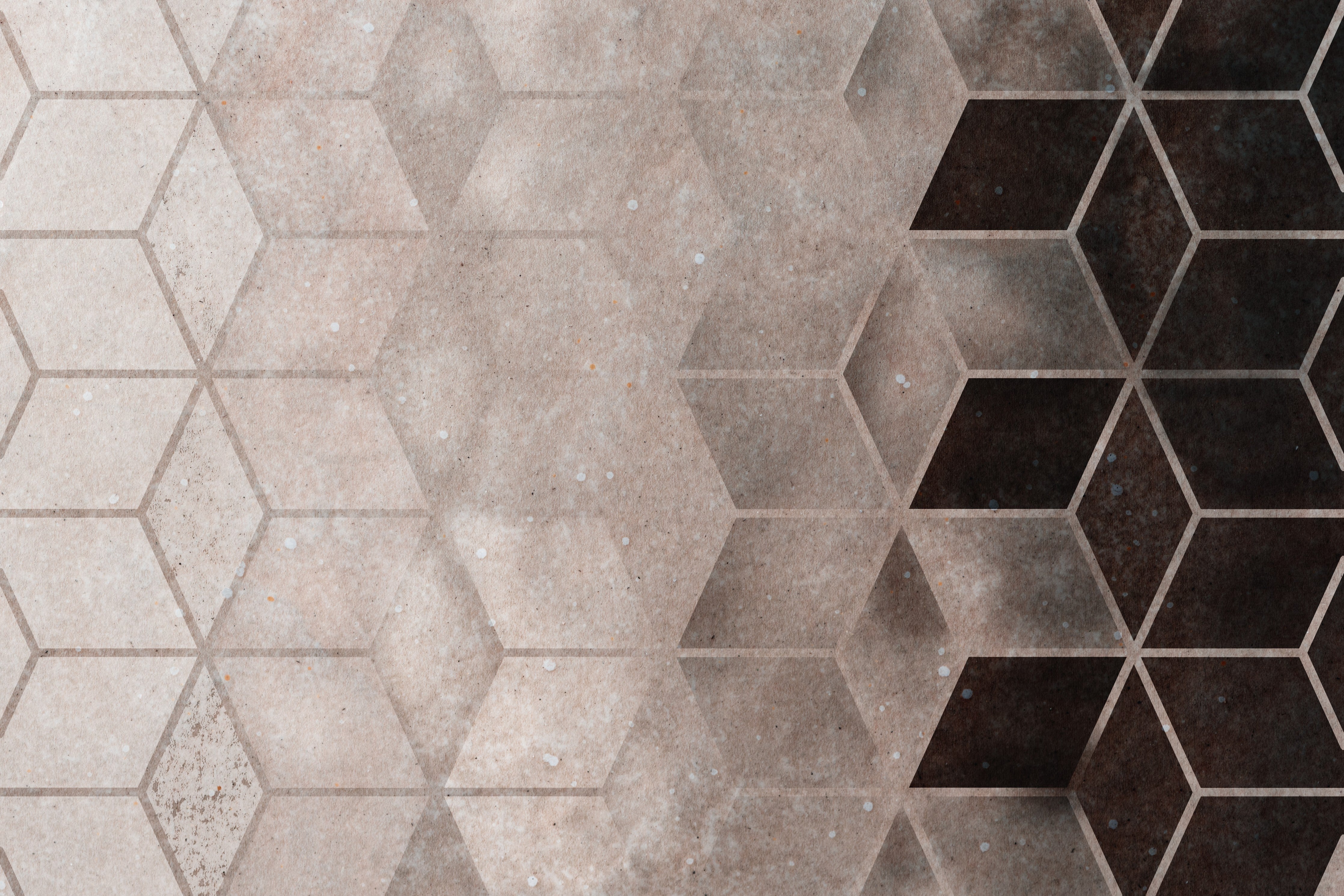 Waschbecken-Rückwand-Hexagon Design in Beige und Braun