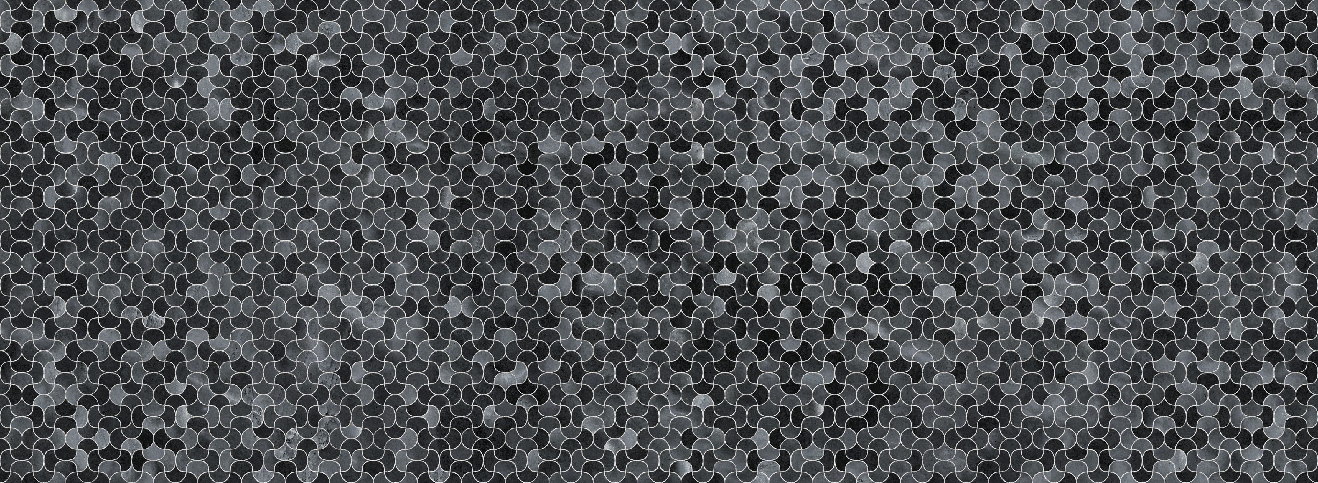 Waschbecken-Rückwand-Hexagon Mosaik Fliesen Grau