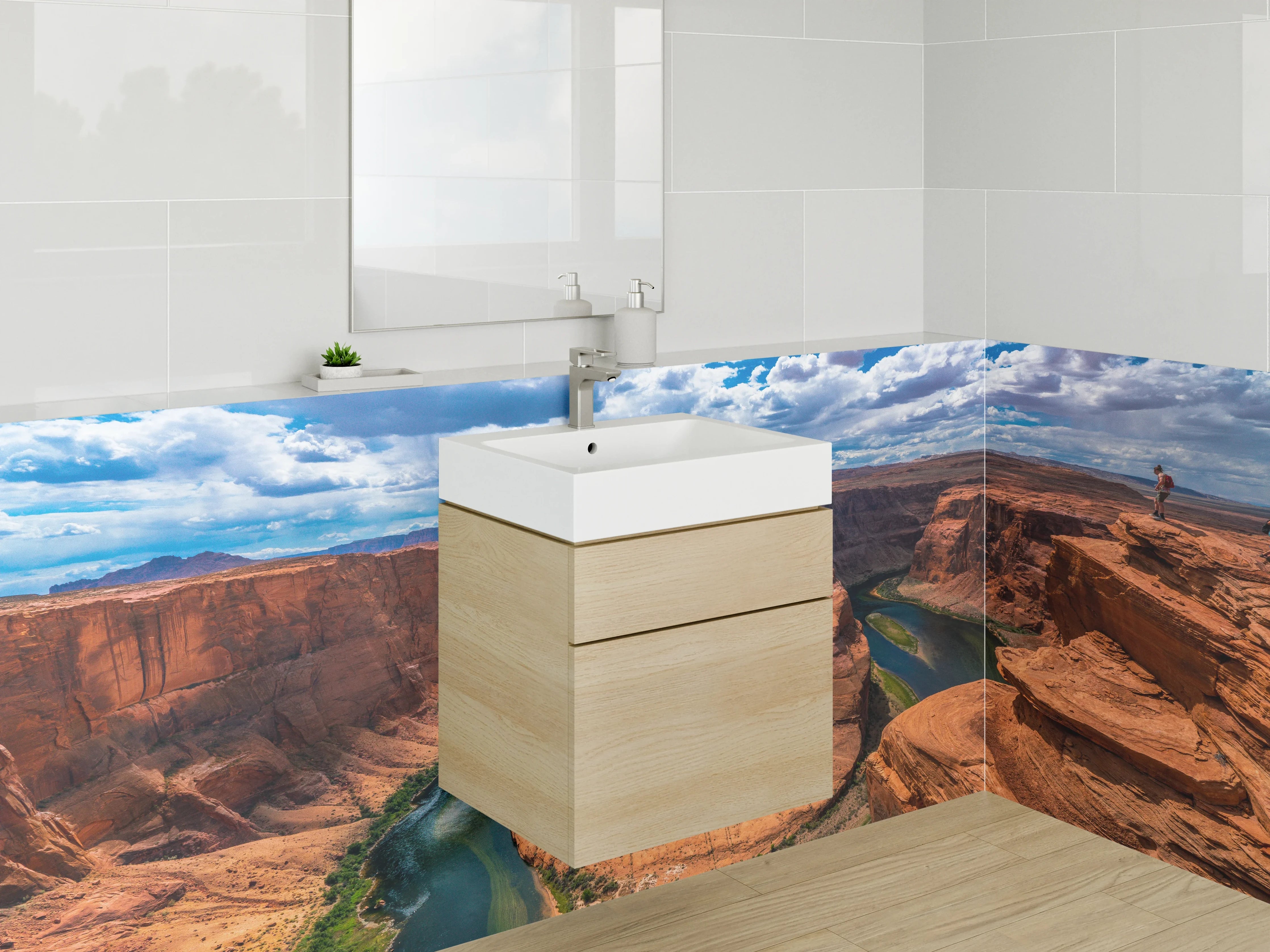 Waschbecken-Rückwand - Horseshoe Bend Naturmotiv Wandbild