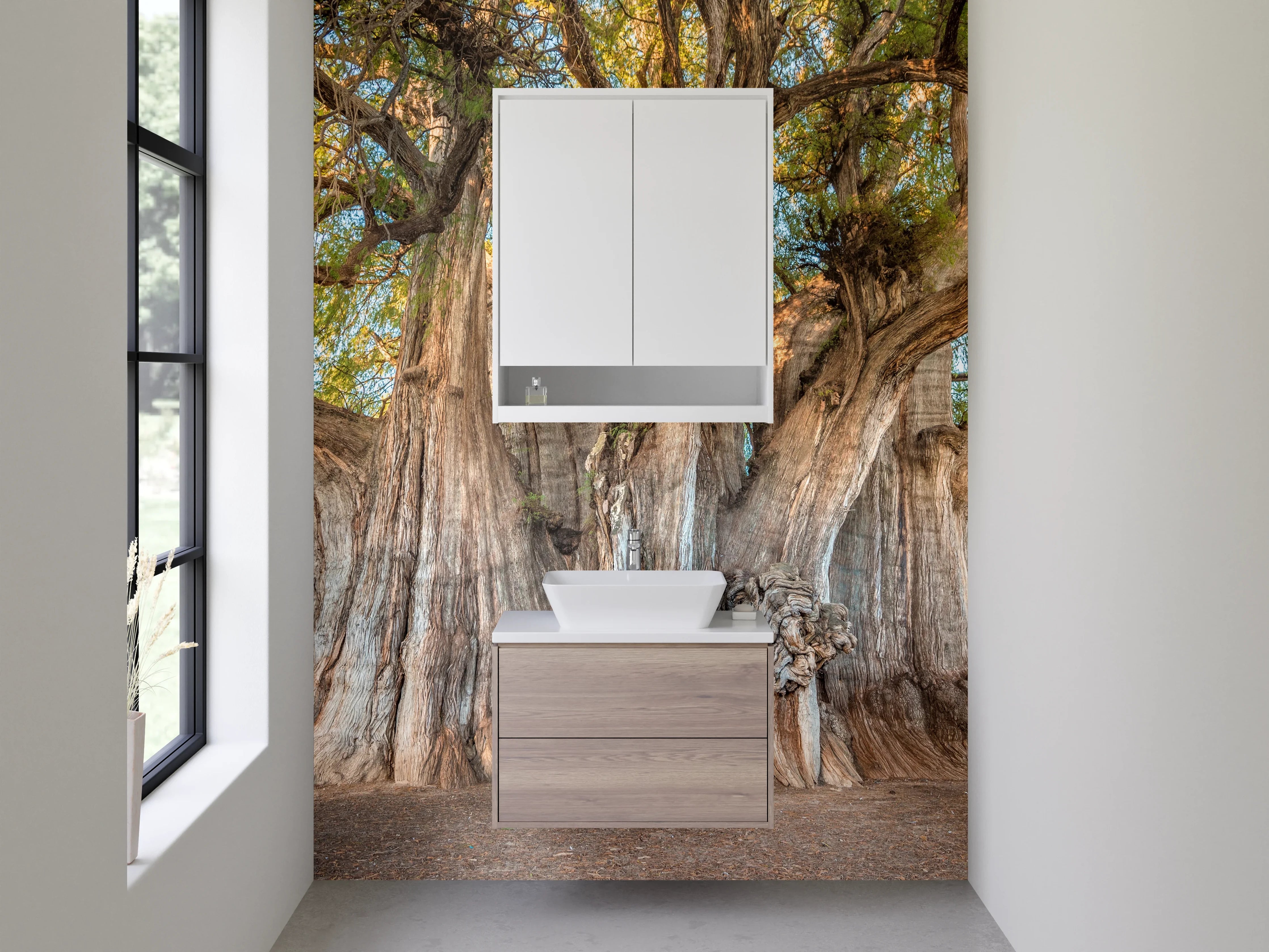 Waschbecken-Rückwand - Majestätischer Baum – Natur Motiv