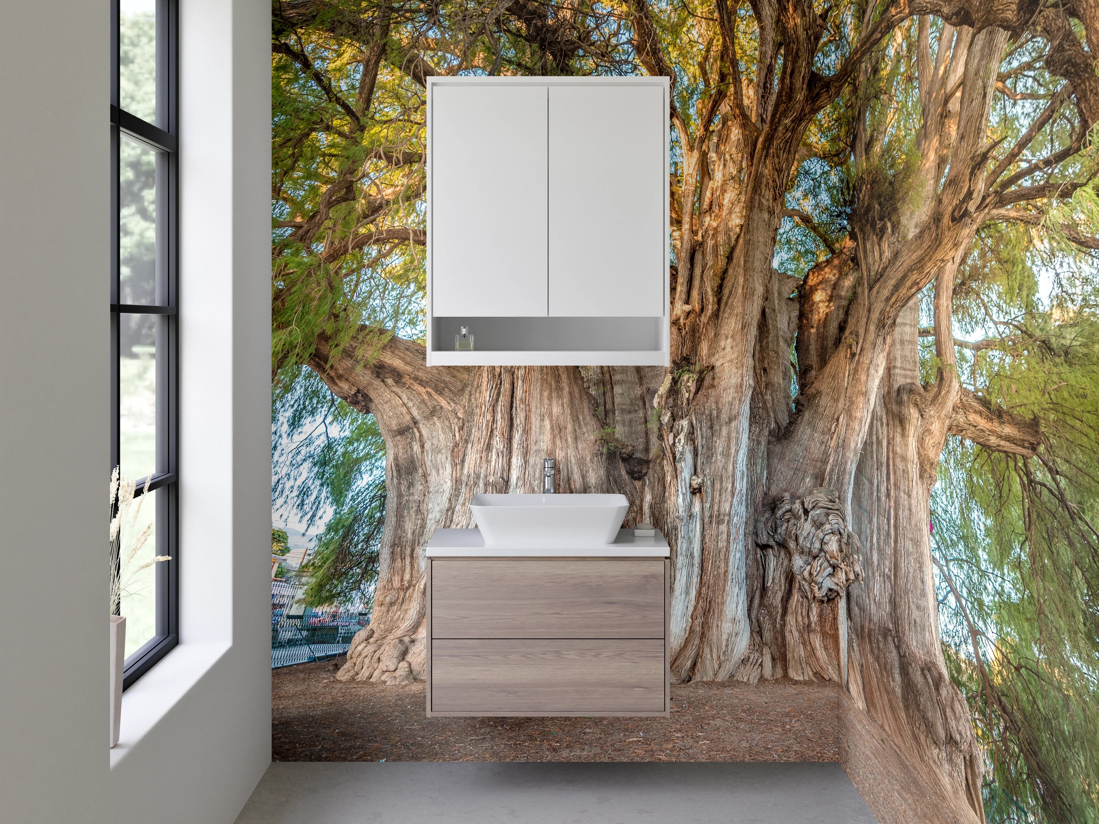 Waschbecken-Rückwand - Majestätischer Baum – Natur Motiv
