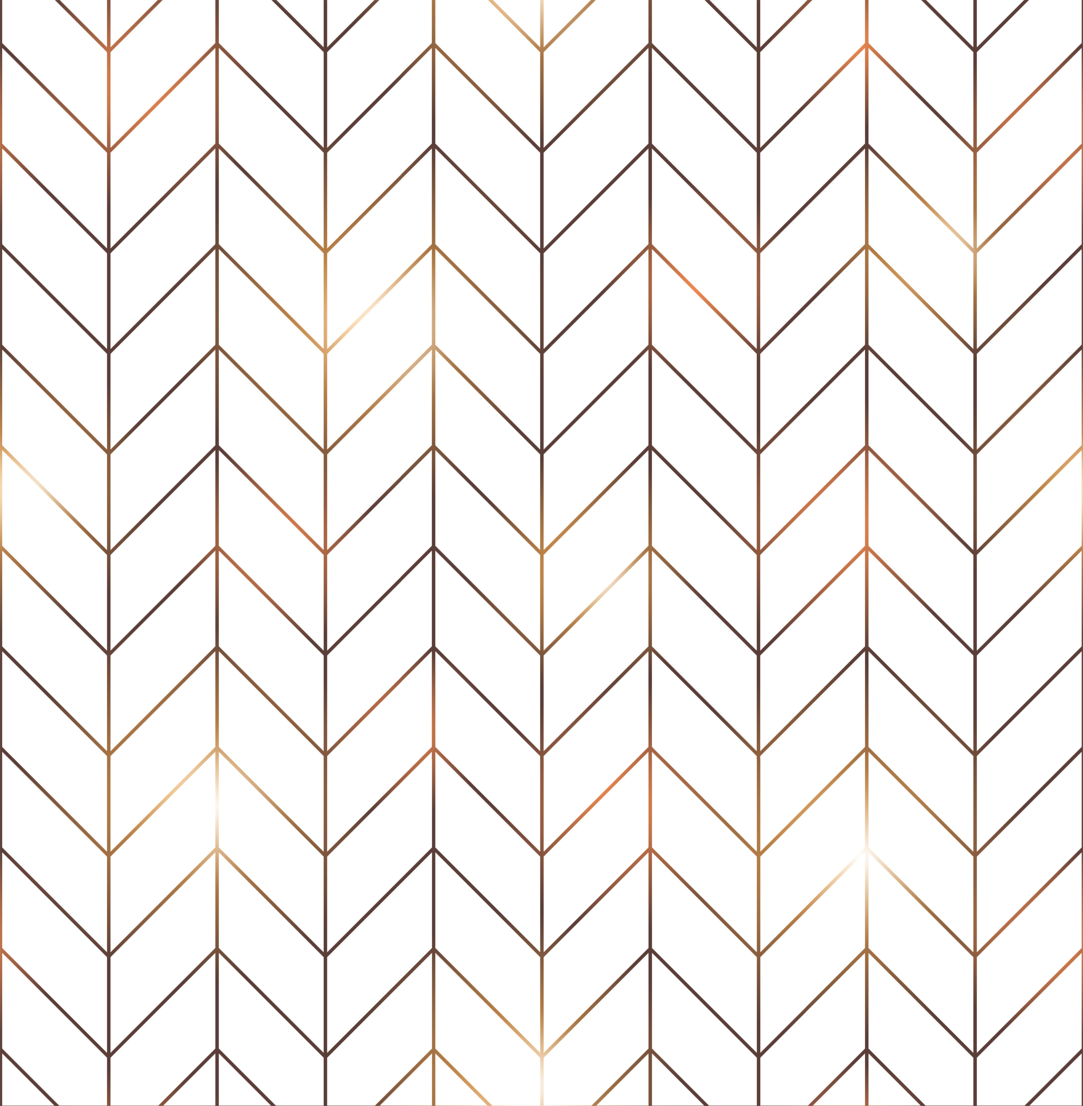Waschbecken-Rückwand-Minimalistisches Chevron-Muster Weiß-Gold