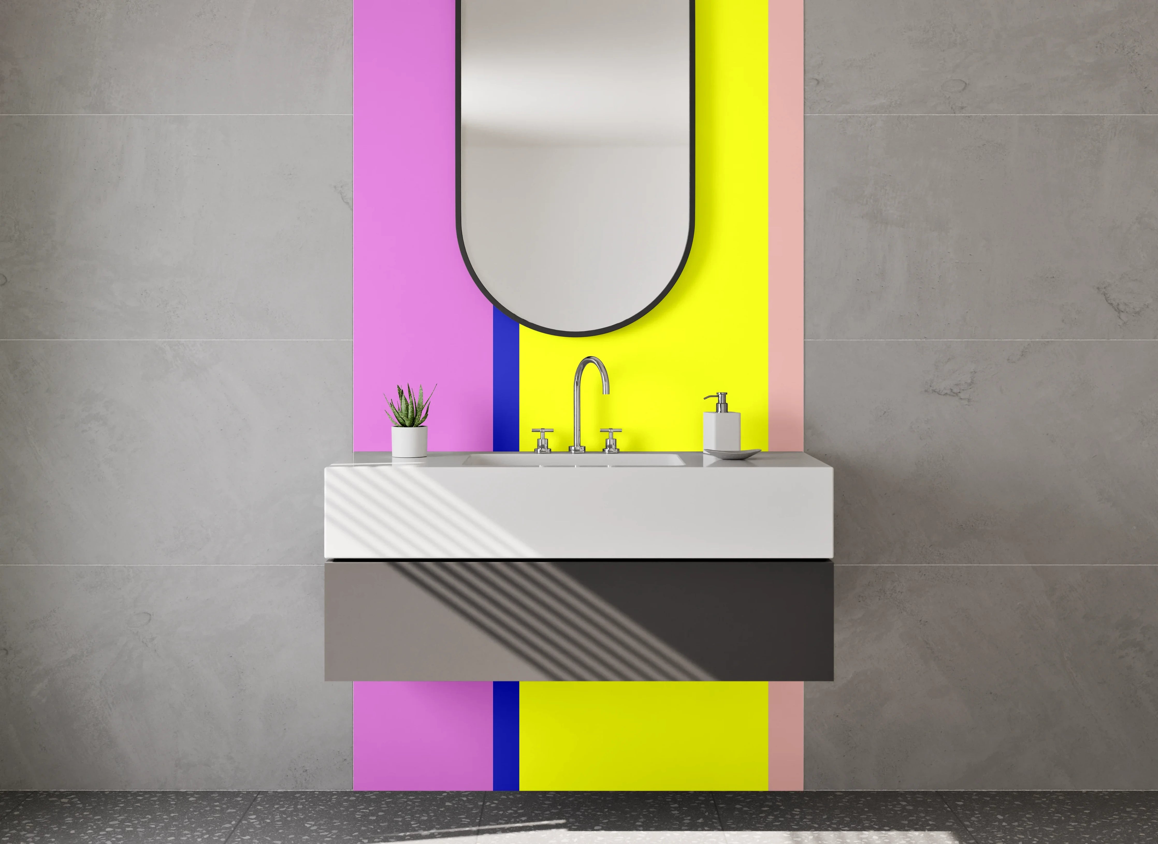 Waschbecken-Rückwand - Moderne Badezimmergestaltung