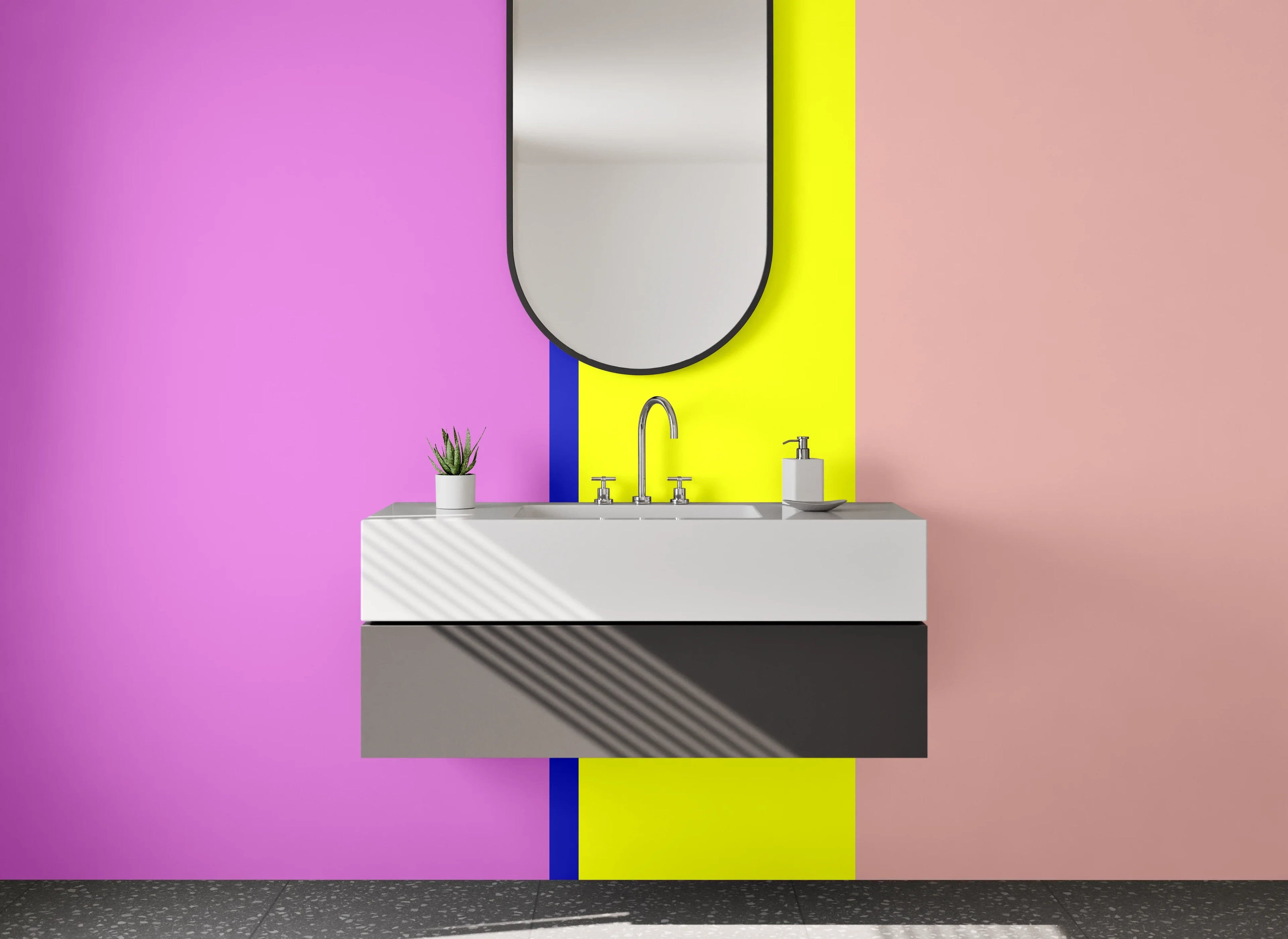 Waschbecken-Rückwand - Moderne Badezimmergestaltung