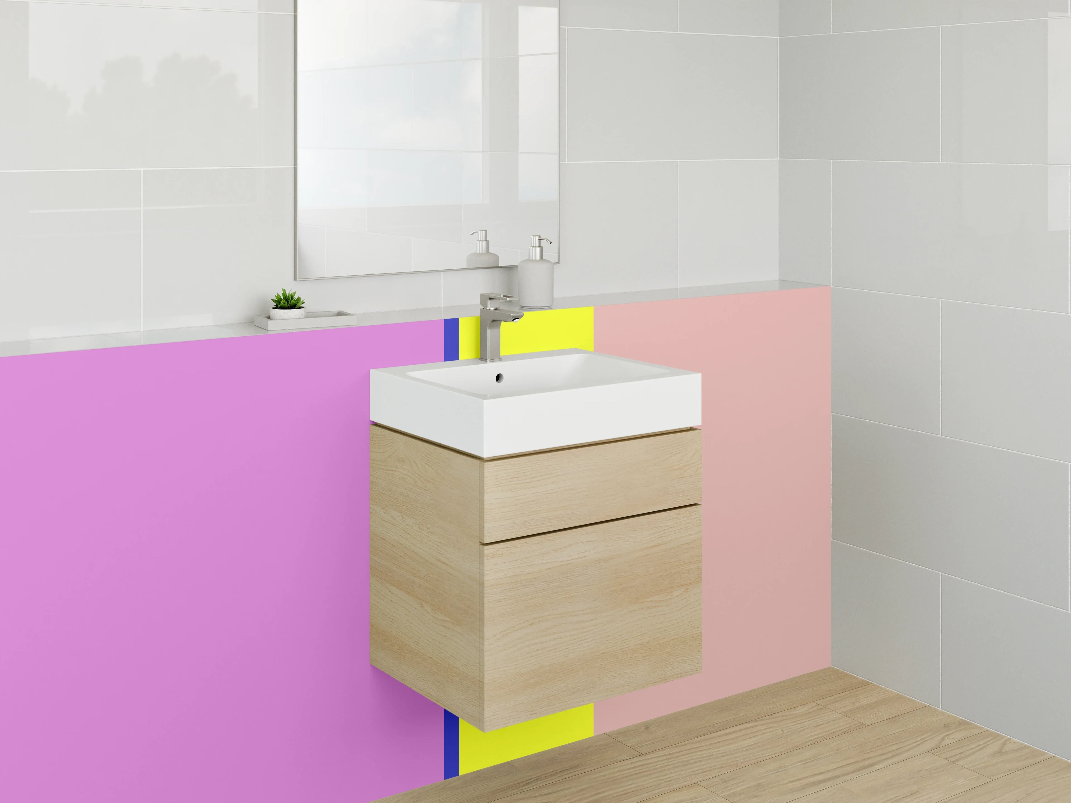 Waschbecken-Rückwand - Moderne Badezimmergestaltung