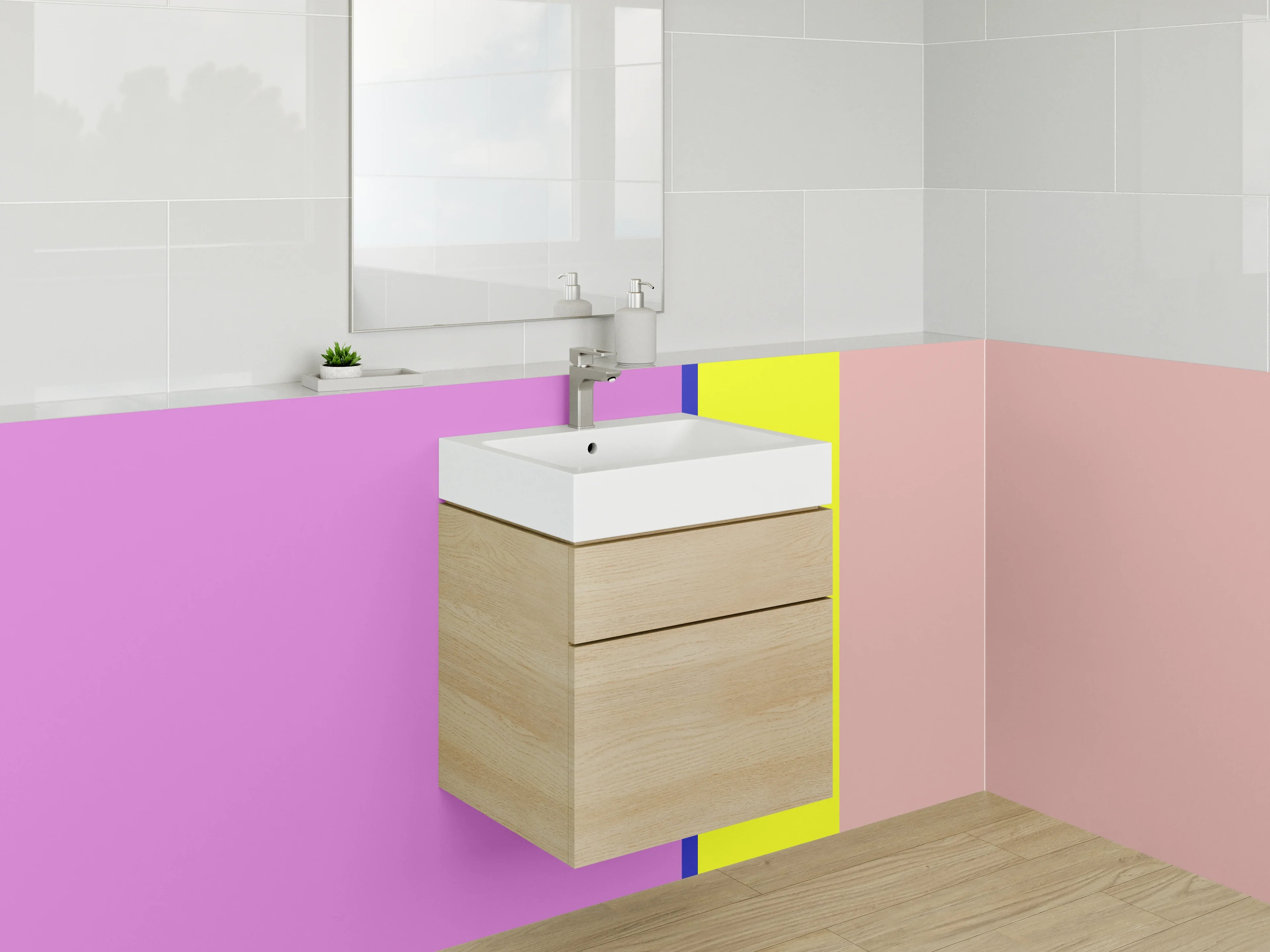 Waschbecken-Rückwand - Moderne Badezimmergestaltung