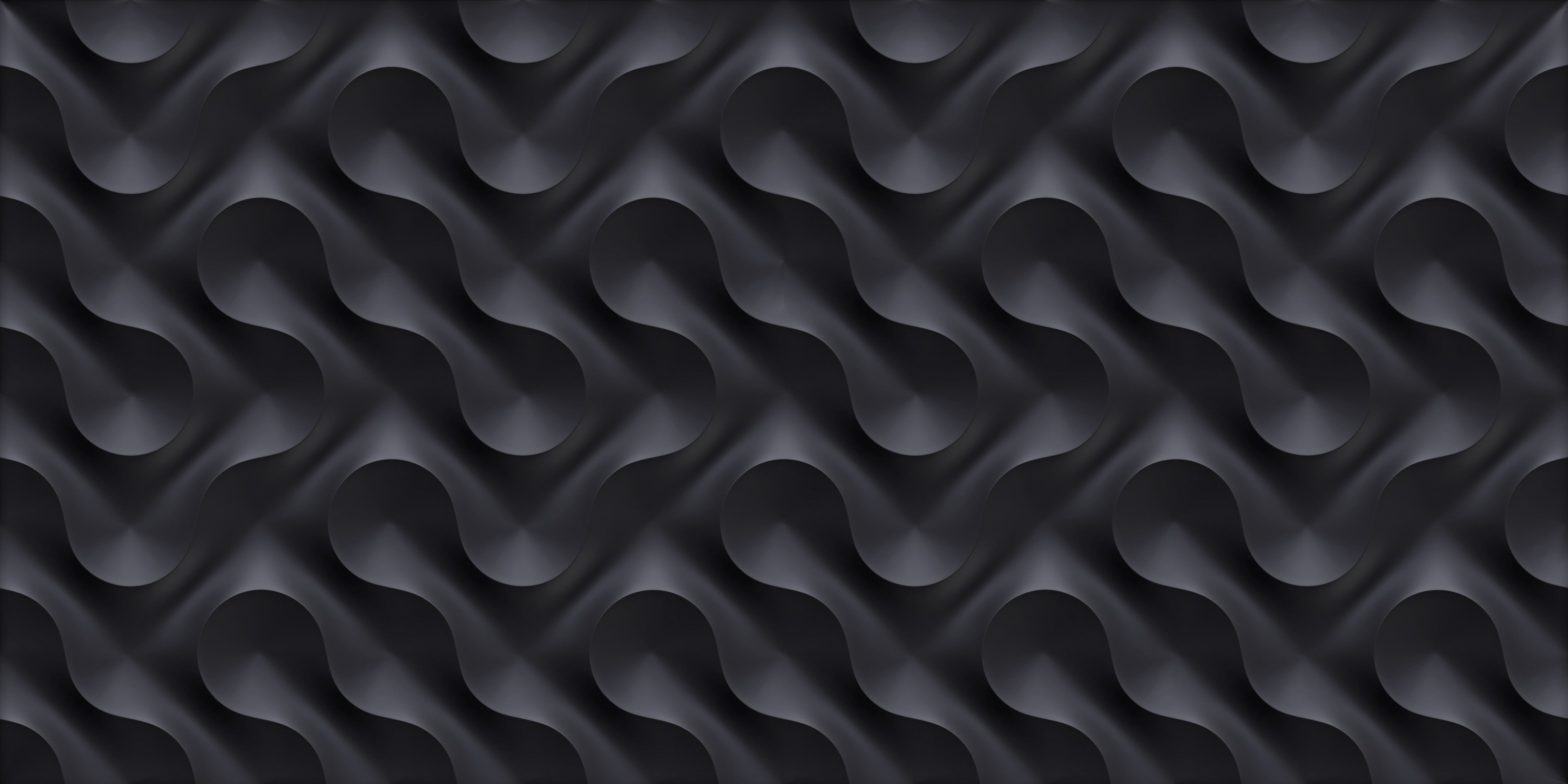 Waschbecken-Rückwand-Modernes 3D-Wellenmuster Schwarz