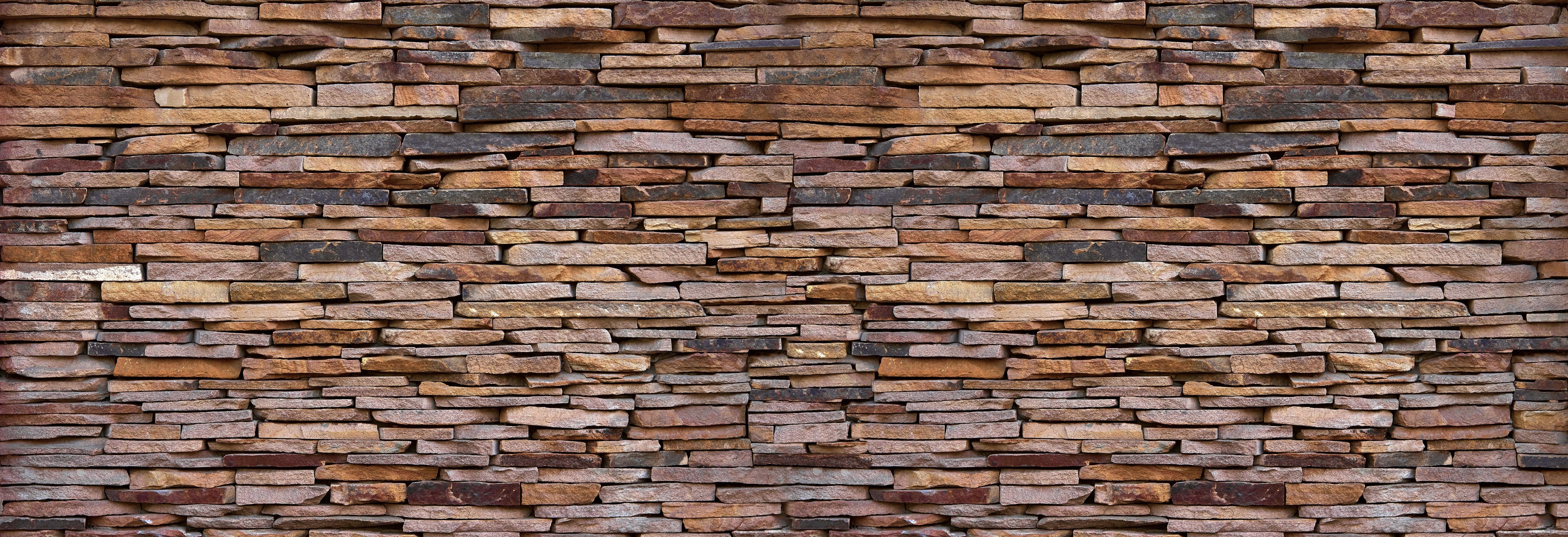 Waschbecken-Rückwand-Natürliche Steinwand Optik Braun