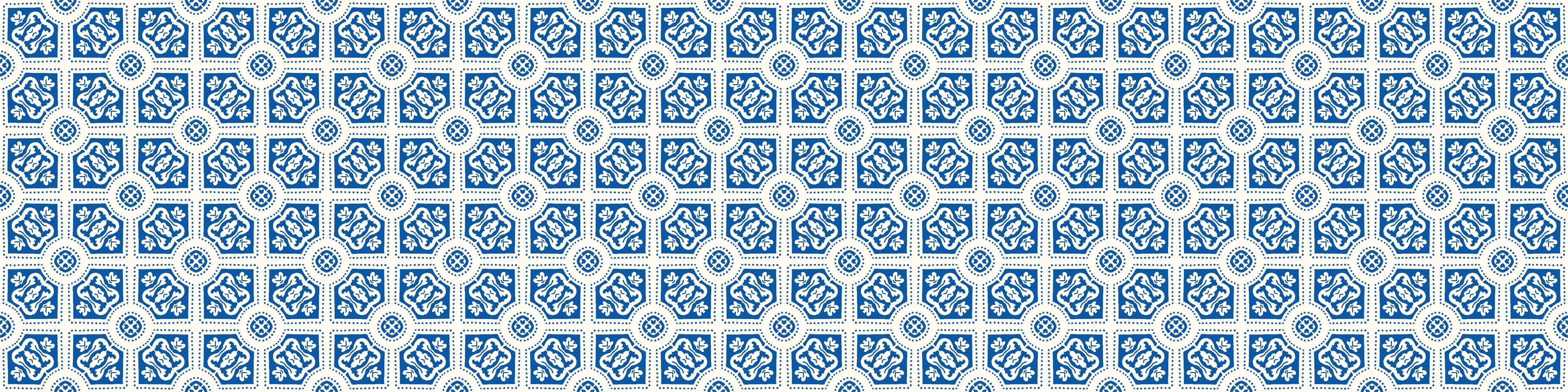 Waschbecken-Rückwand-Orientalisches Muster in Blau-Weiß