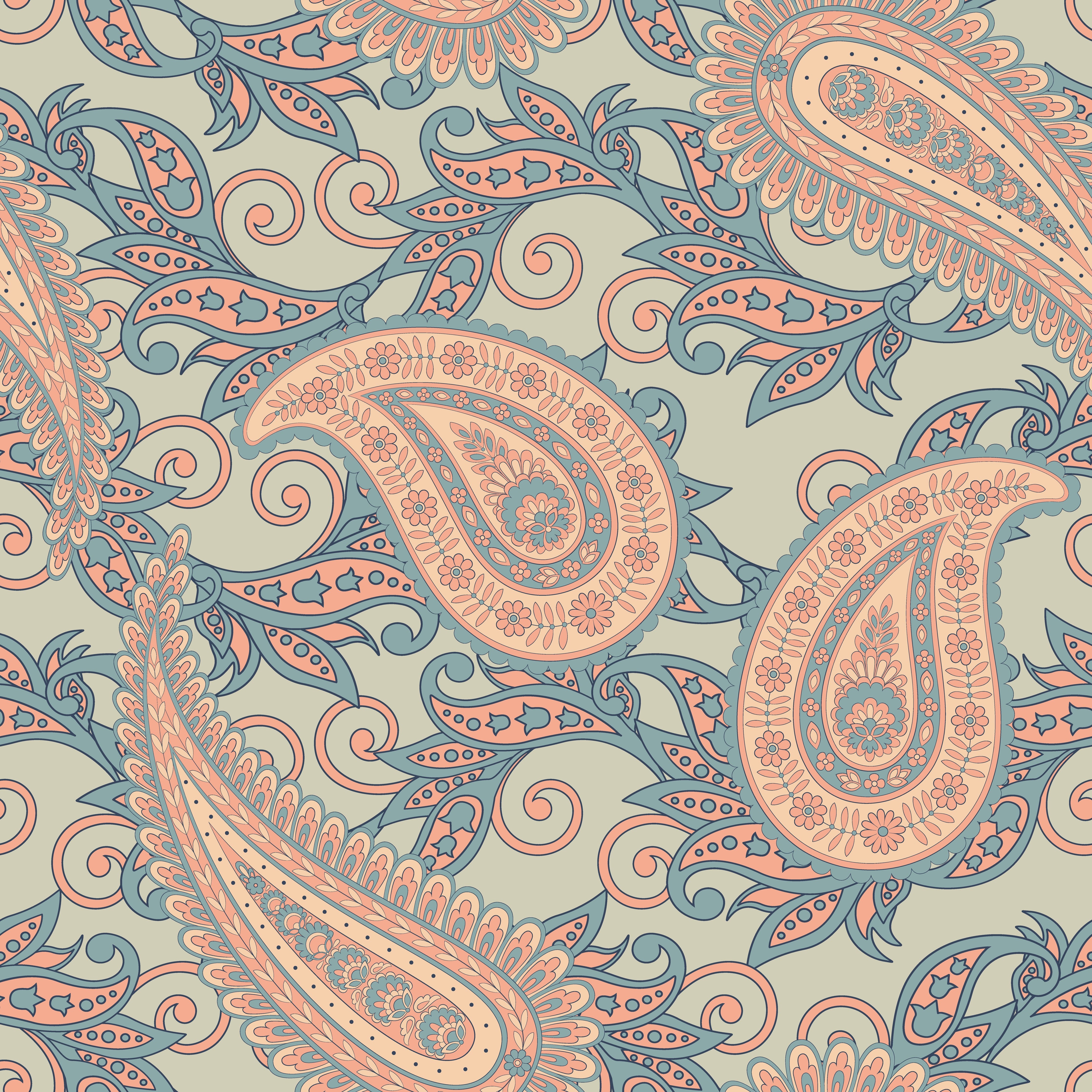 Waschbecken-Rückwand-Paisley Muster Retro Türkis Rosa