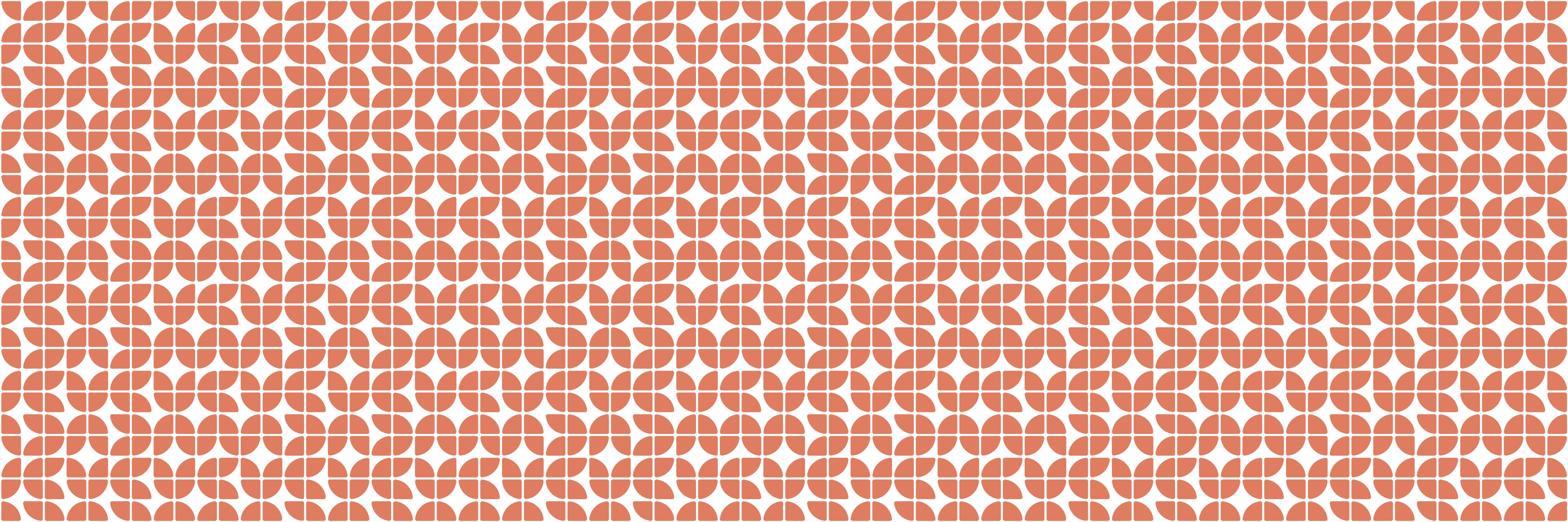 Waschbecken-Rückwand-Retro-Chic: Orange mit grauweißem Muster