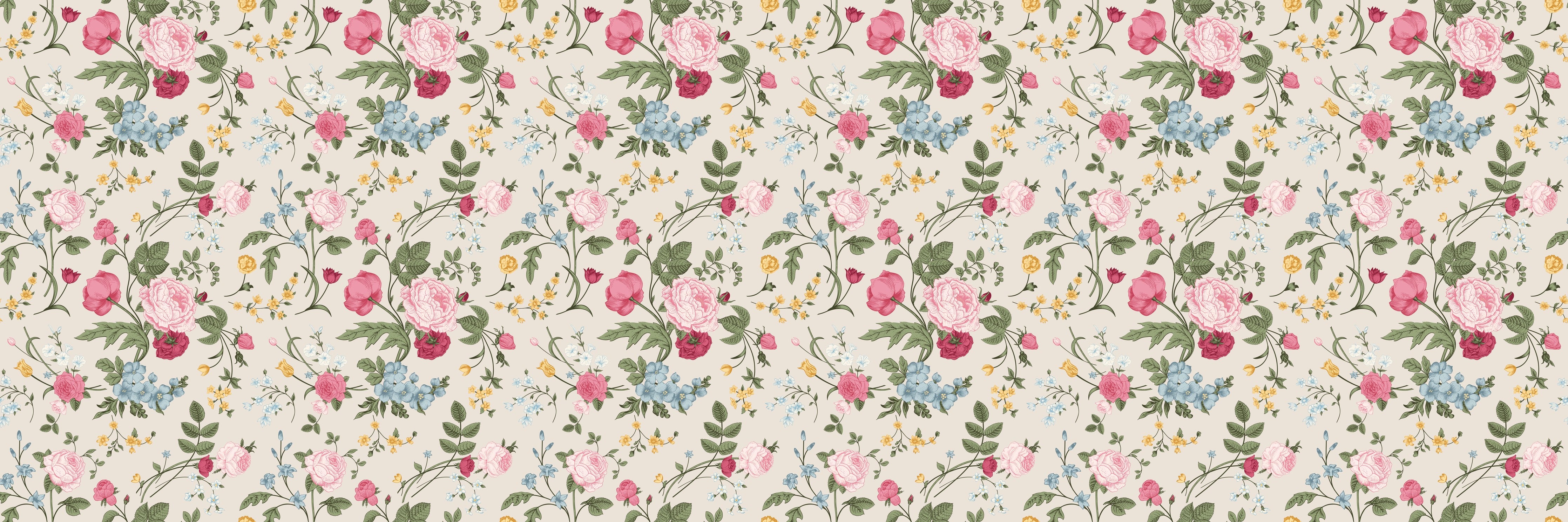 Waschbecken-Rückwand-Romantisches Blumenmuster Aquarell floral