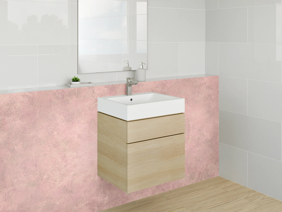 Waschbecken-Rückwand - Rosa Marmoroptik für Bad & Küche