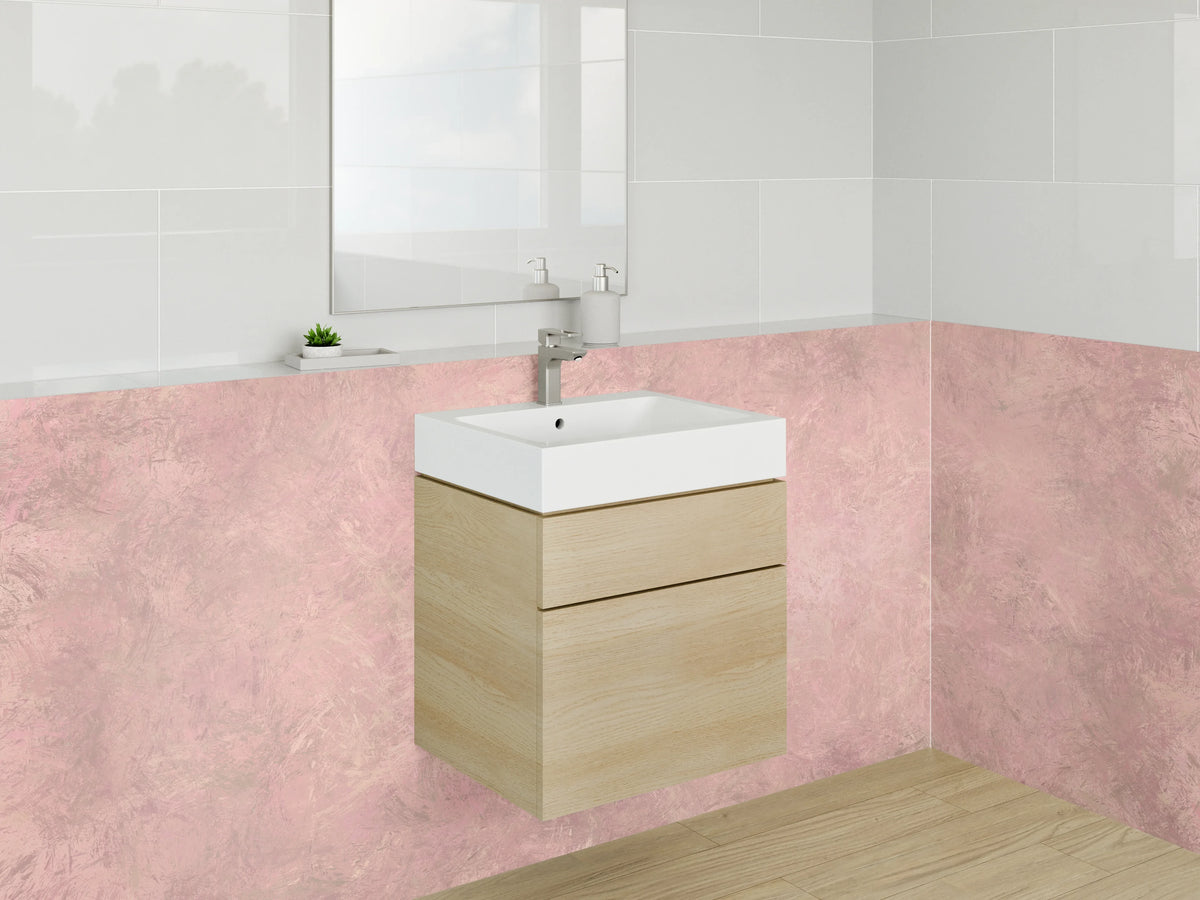 Waschbecken-Rückwand - Rosa Marmoroptik für Bad & Küche