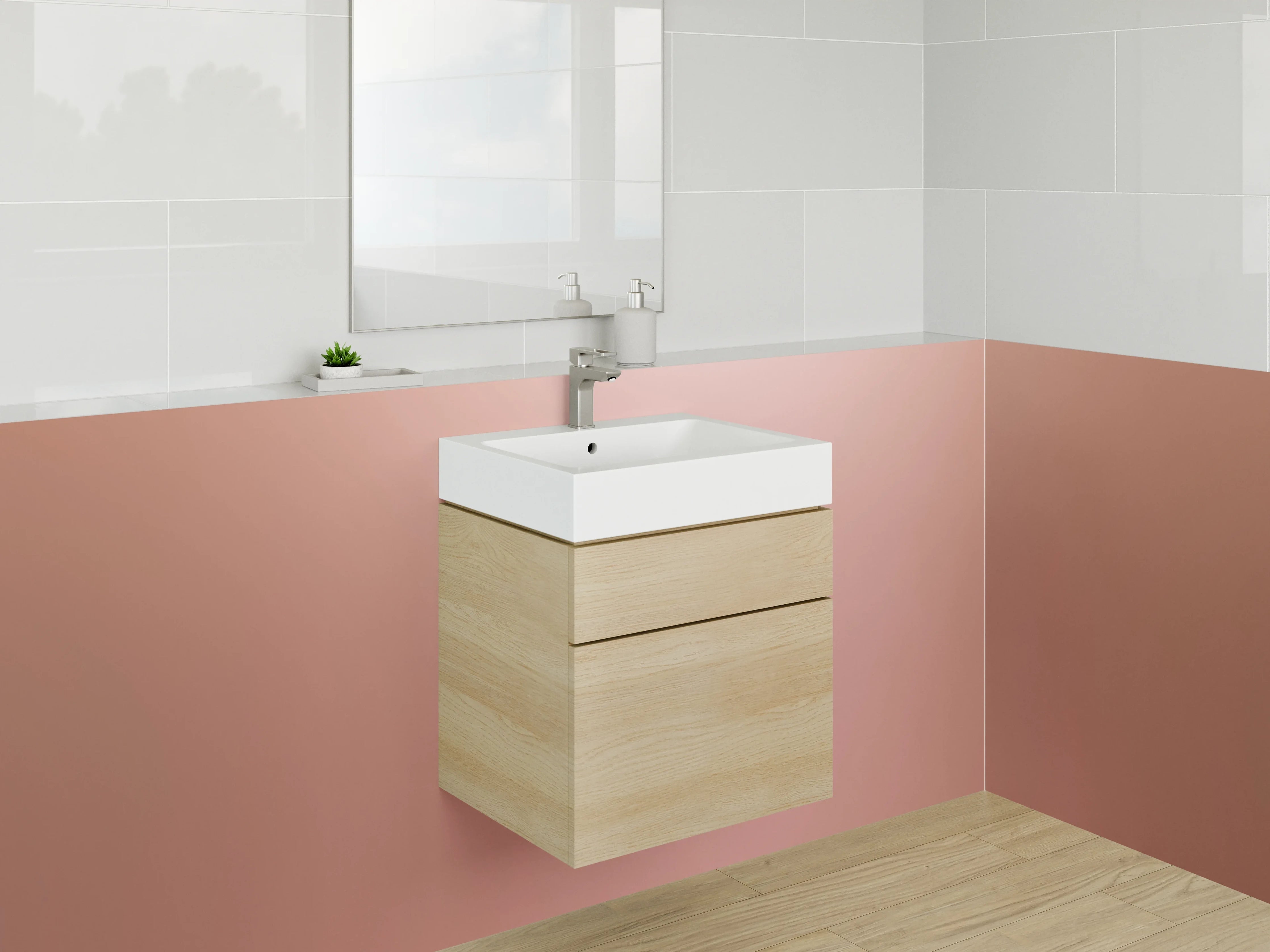 Waschbecken-Rückwand - Rosa Verlauf Designmodern