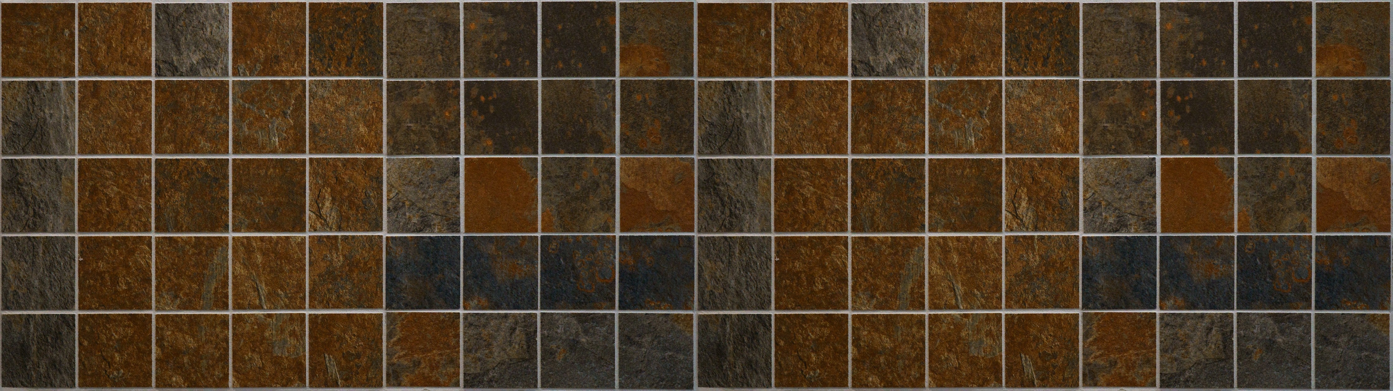 Waschbecken-Rückwand-Schiefer Mosaik Fliesen Braun Grau