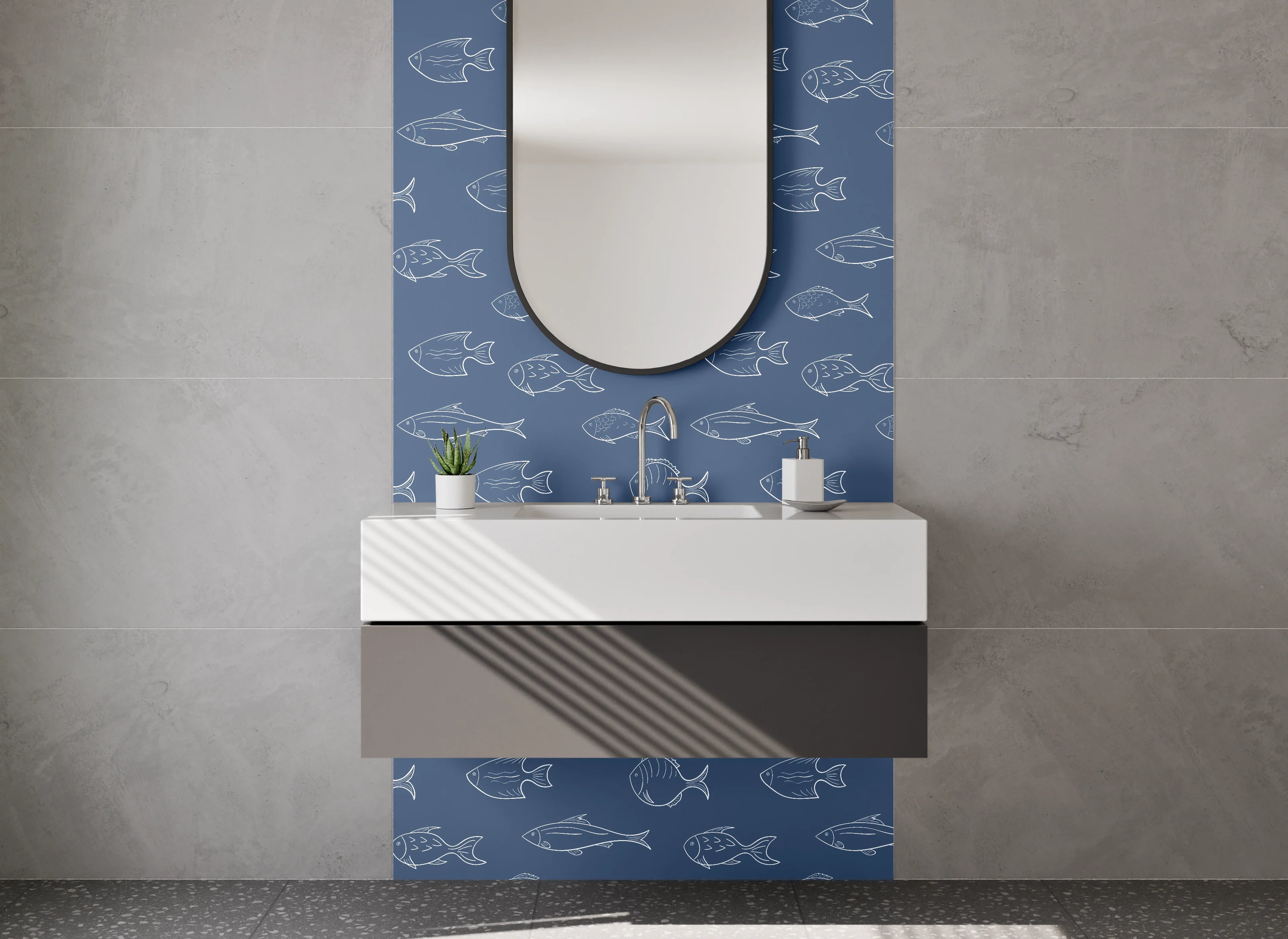 Waschbecken-Rückwand - Stilvolle Grau-Details für dein Bad