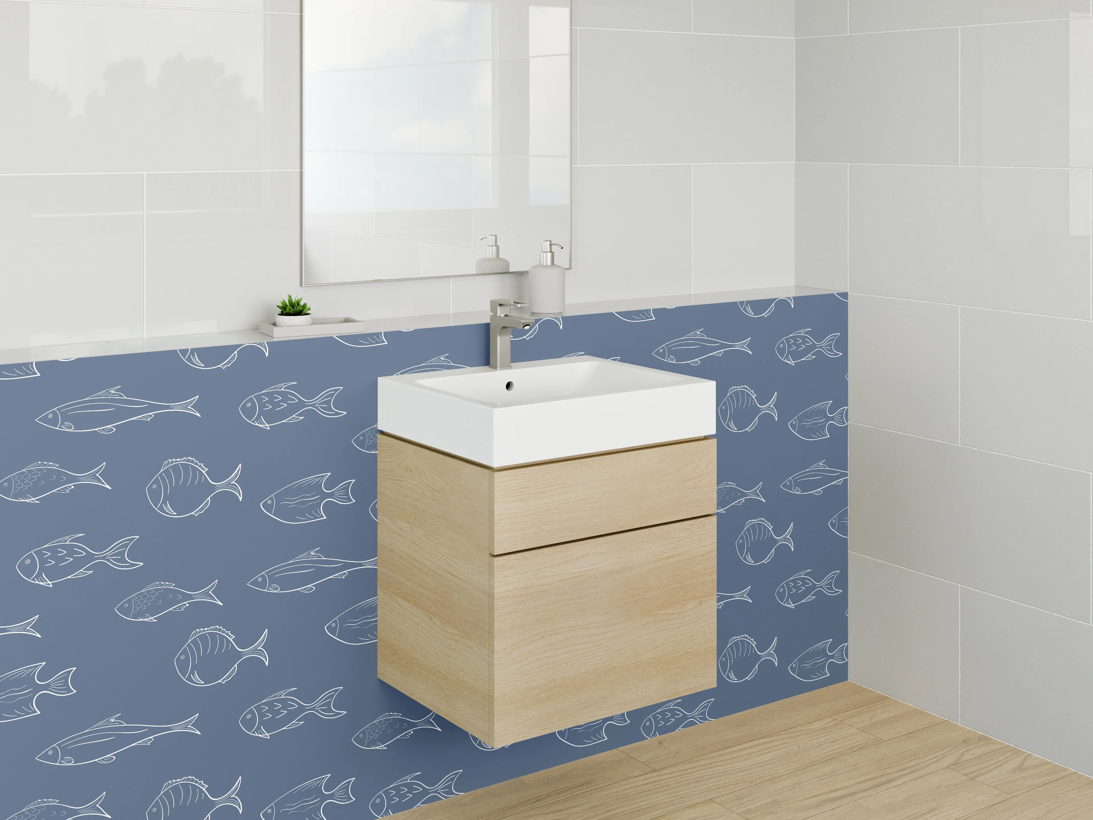 Waschbecken-Rückwand - Stilvolle Grau-Details für dein Bad