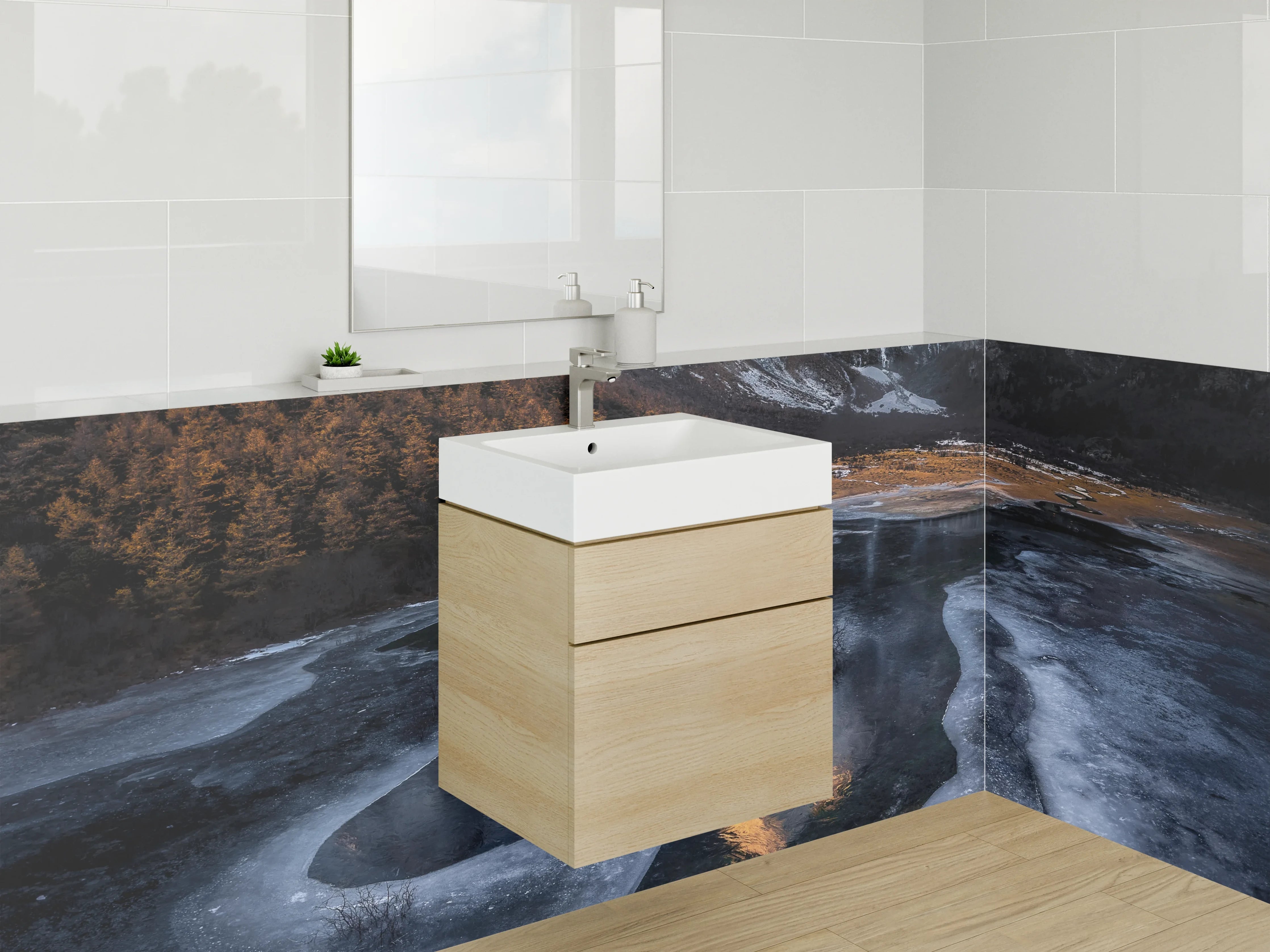Waschbecken-Rückwand - Stilvolle Grautöne für dein Badezimmer