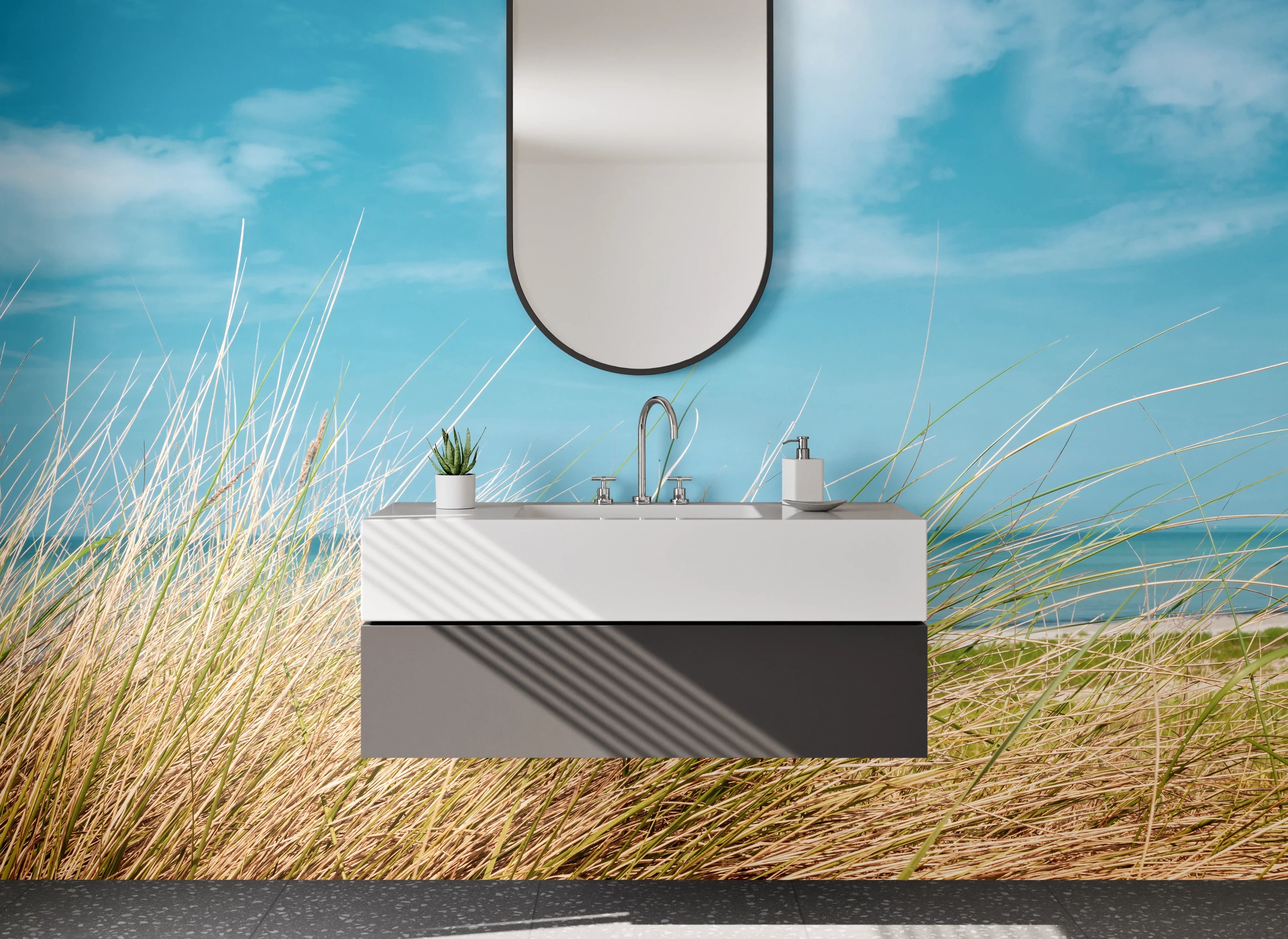 Waschbecken-Rückwand - Strand & Meer Naturmotiv