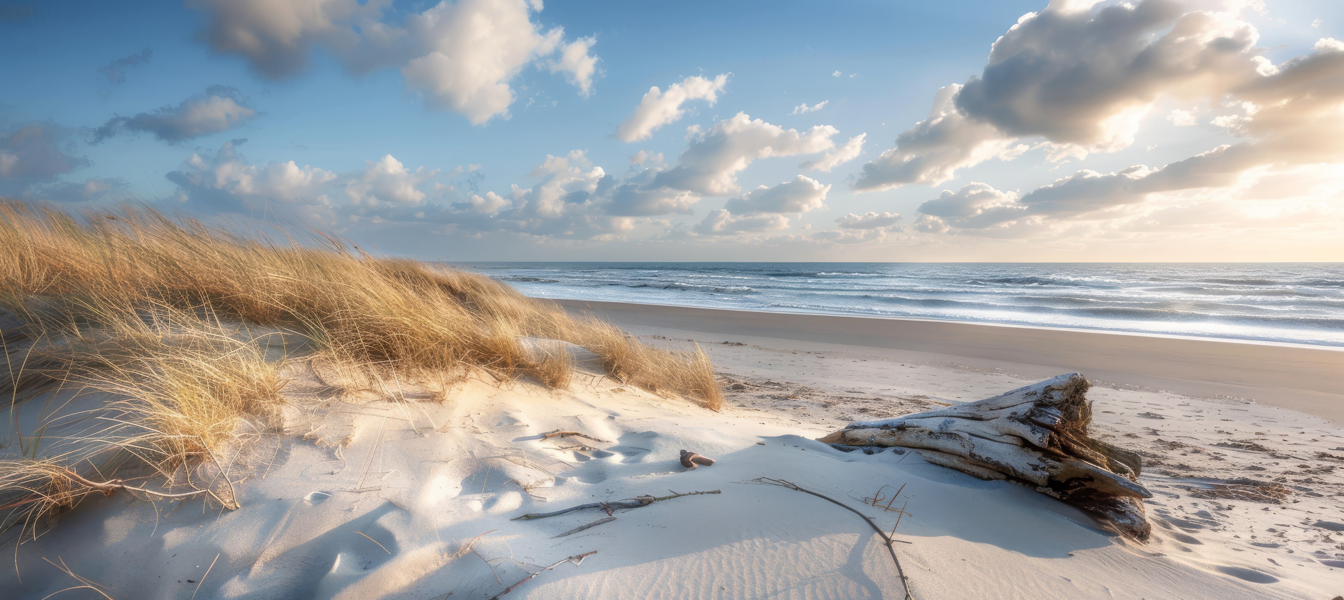 Waschbecken-Rückwand-Strand und Dünen Panorama Fototapete