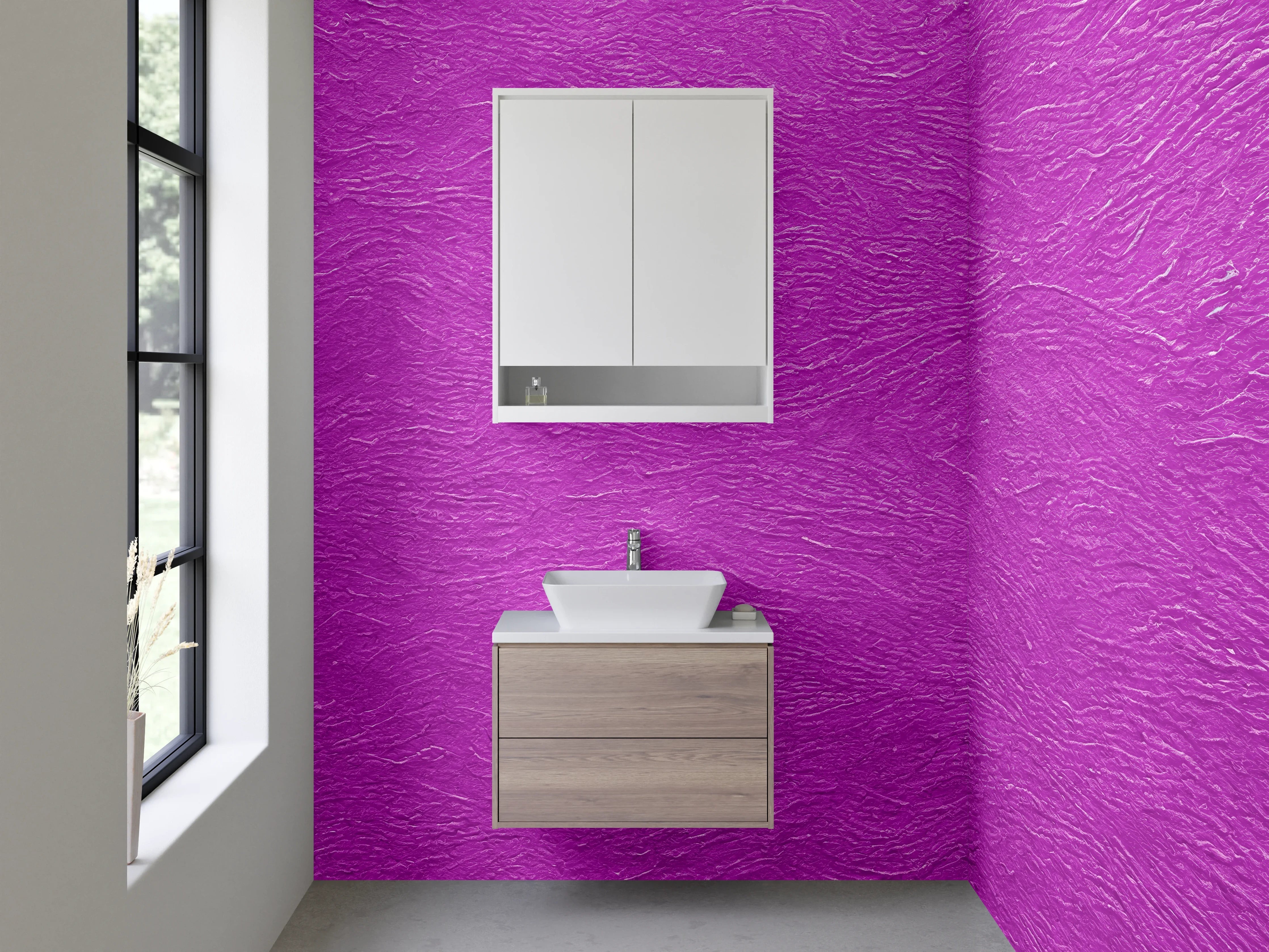 Waschbecken-Rückwand - Strukturierte lila Oberfläche modern